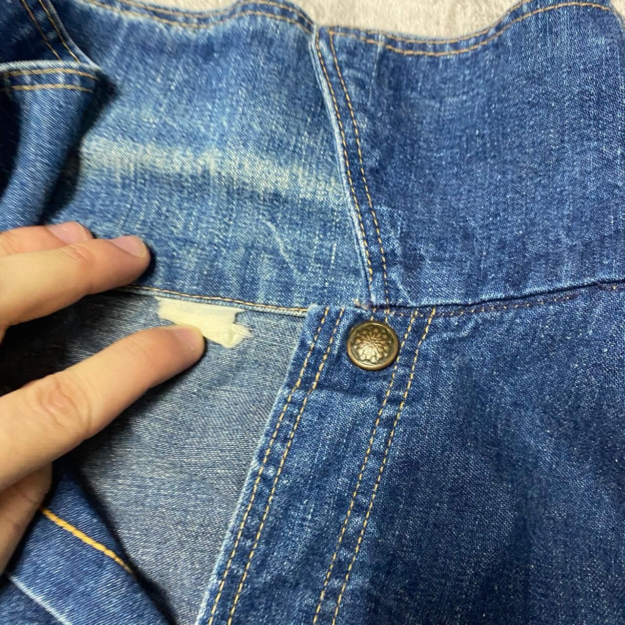 Other Blue denim jacket with unique stitching Size ONE SIZE - 3 Thumbnail