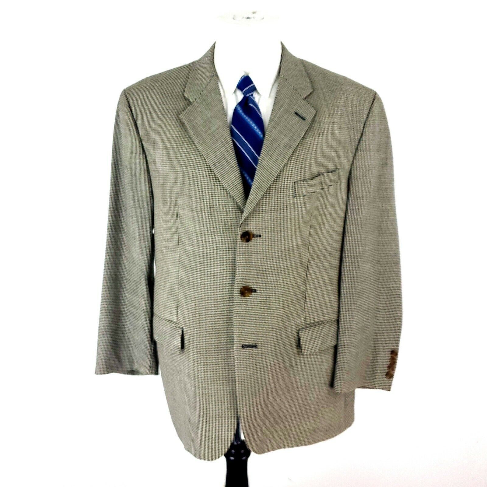 Polo Ralph Lauren Polo Ralph Lauren Wool 3 Button Sport Coat 44R Black White H Size 44R - 3 Thumbnail