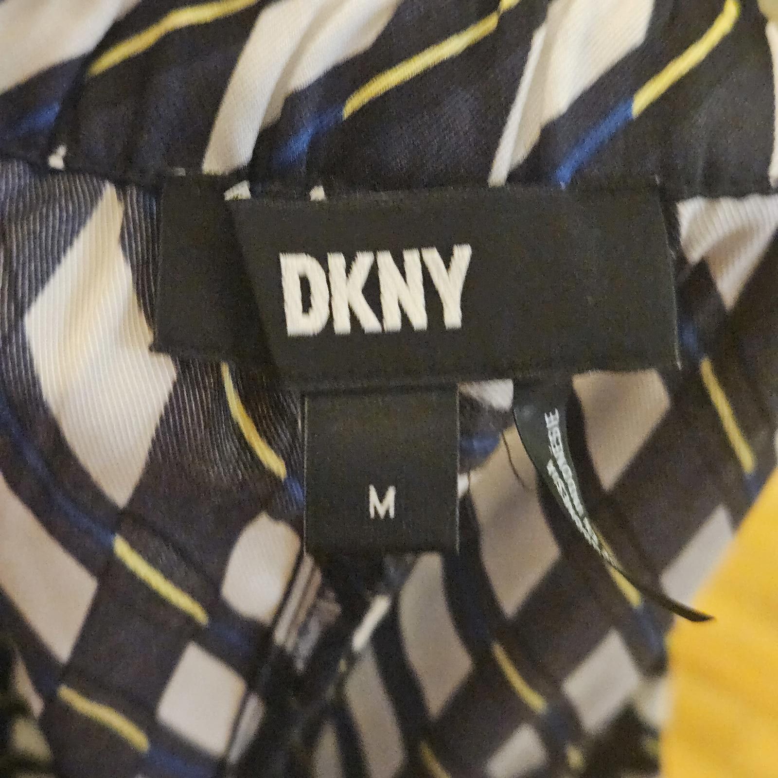 Designer DKNY Cropped Wide Leg Pants M Geometric Diamond Print Size 32" / US 10 / IT 46 - 2 Thumbnail