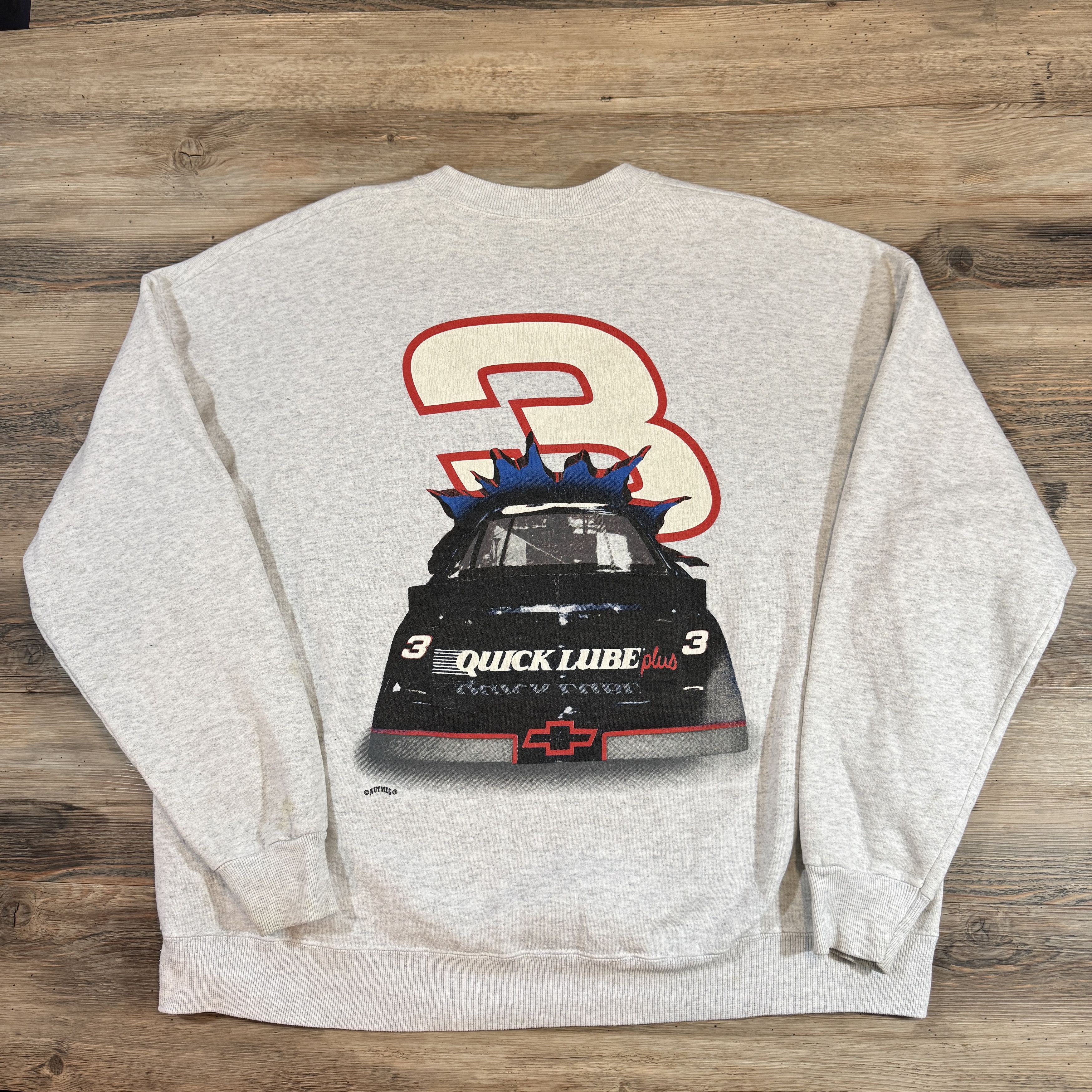 NASCAR × Nutmeg × Vintage 90s Vintage DALE EARNHARDT #3 NASCAR Crewneck Sweatshirt Size US XL / EU 56 / 4 - 5 Thumbnail