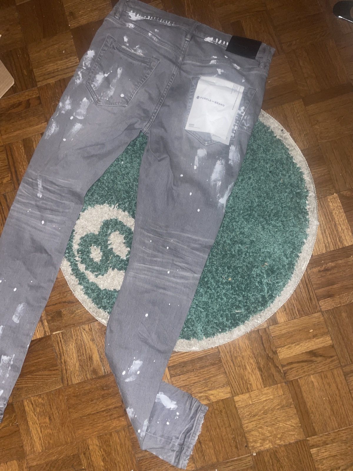 Purple Brand purple brand grey distressed jeans with paint Size US 30 / EU 46 - 2 Thumbnail
