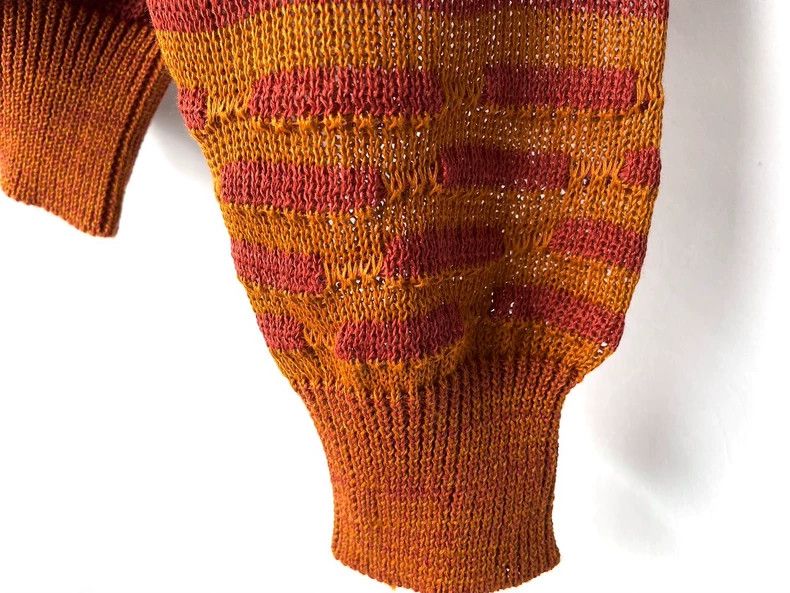 Issey Miyake Issey Miyake Orange-red linen knitted sweater Size M / US 6-8 / IT 42-44 - 6 Thumbnail