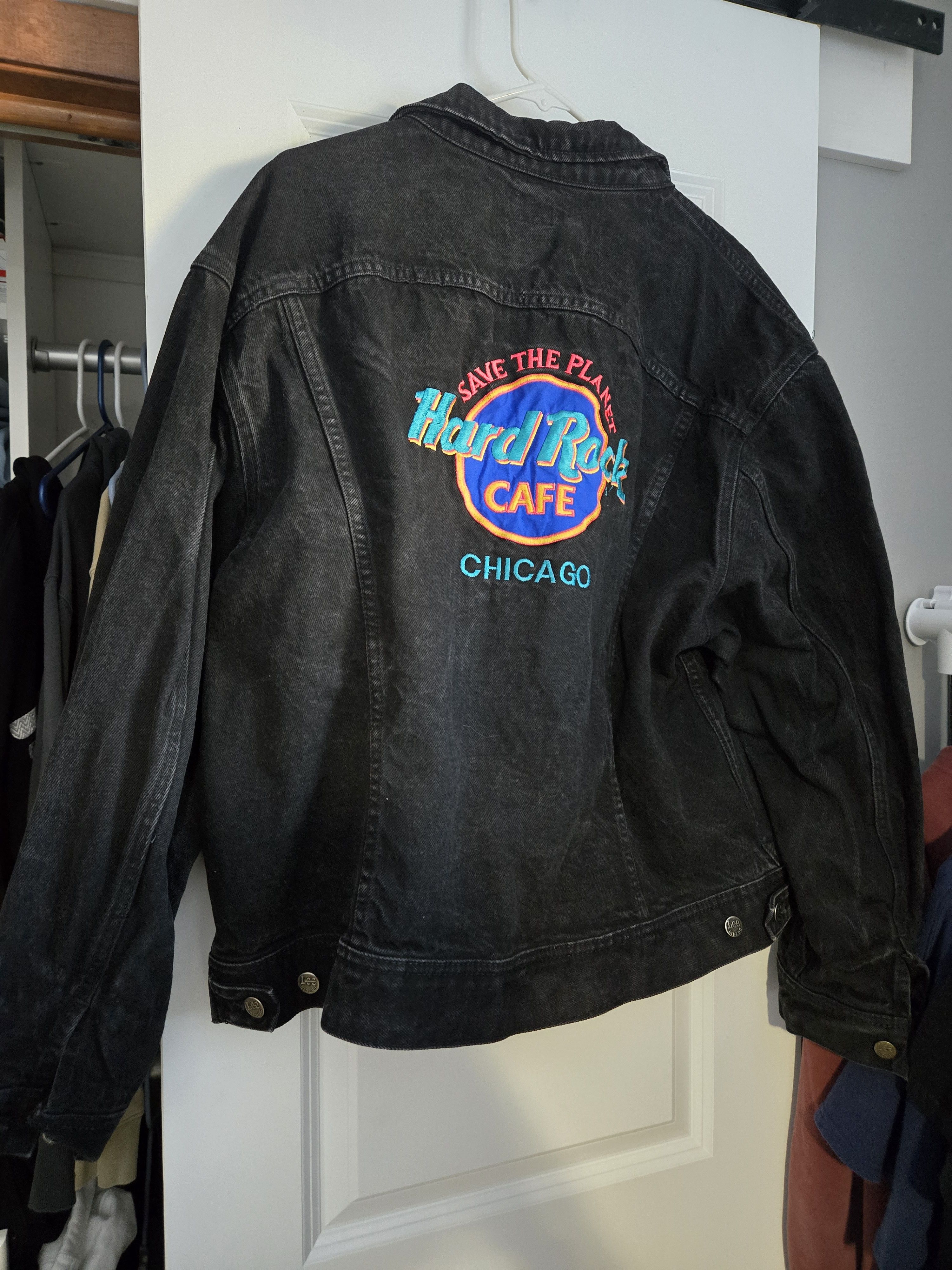 Lee × Vintage Vintage 80's Hard Rock Cafe Chicago Denim Jean Jacket Size US L / EU 52-54 / 3 - 1 Thumbnail