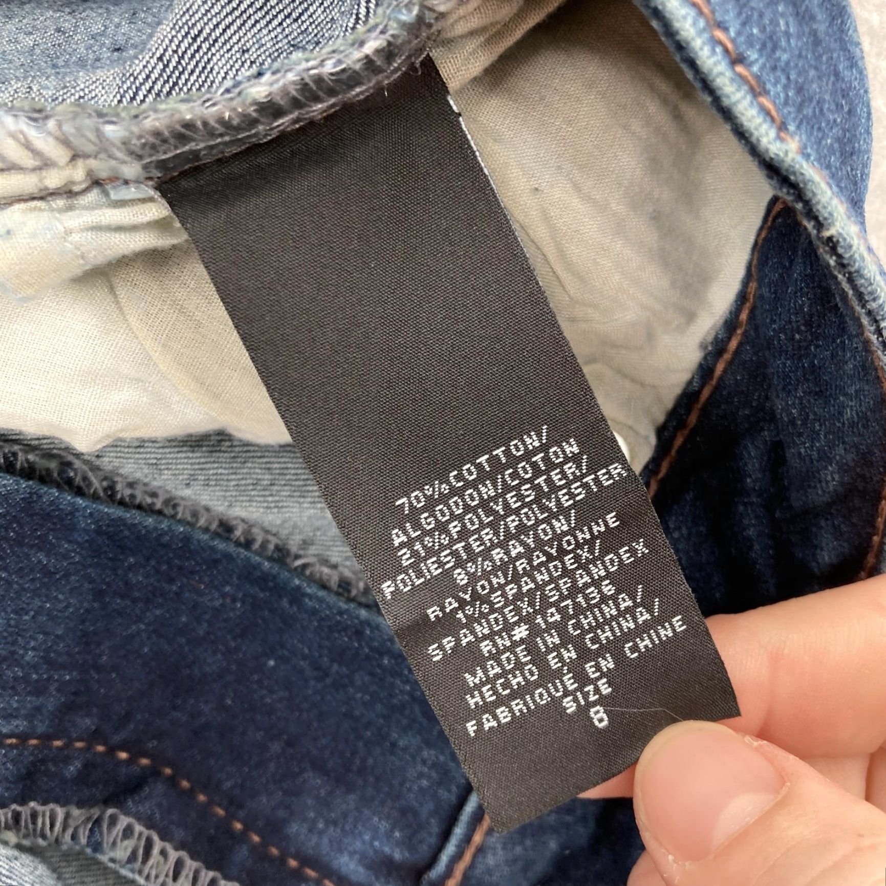 Vintage 1822 Denim Jeans Womens 8 Blue Relaxed Ankle Skinny Distressed Stretch Grunge Size 30" / US 8 / IT 44 - 6 Thumbnail