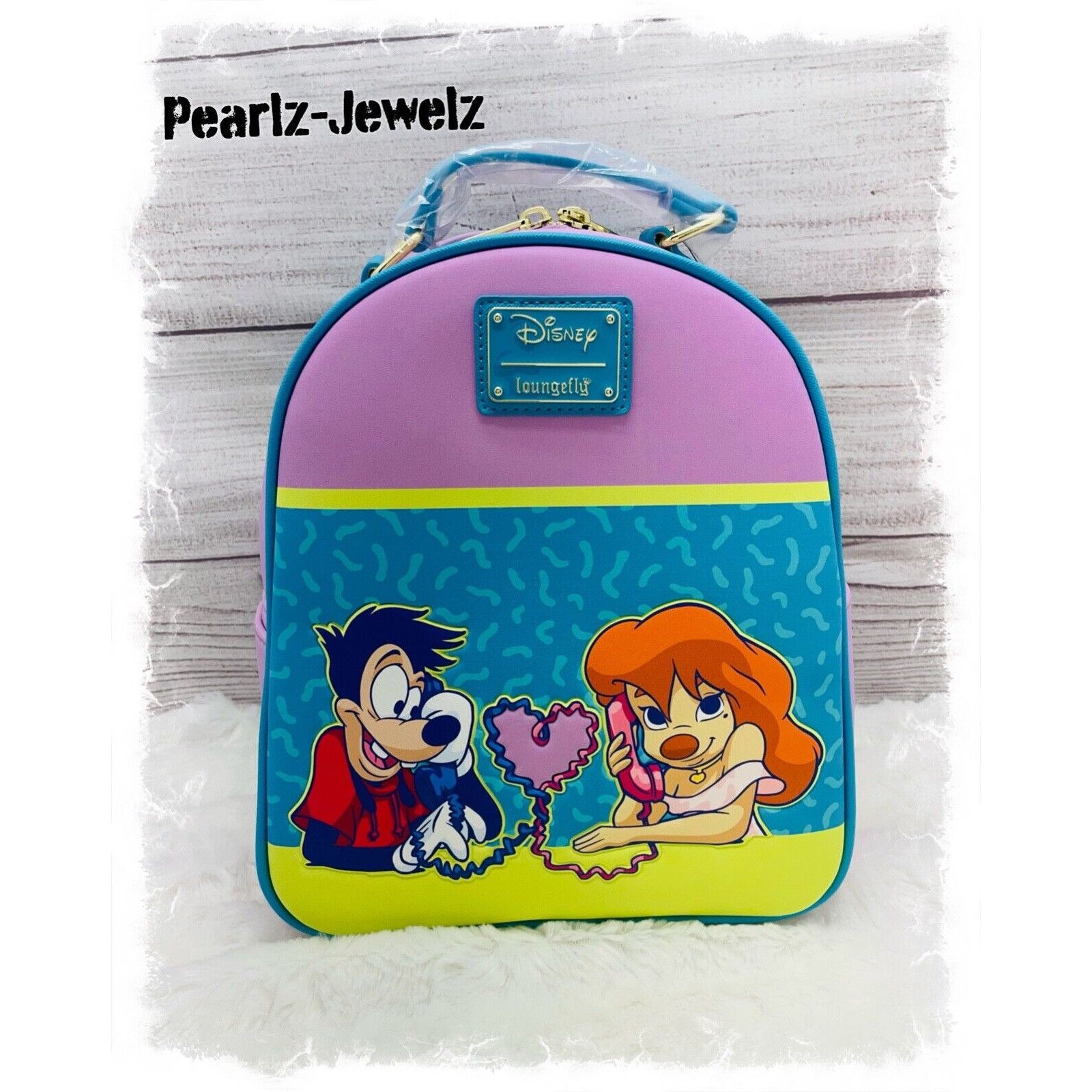 Loungefly Disney A Goofy Movie Max 2024 & Roxanne Loungefly Mini Backpack