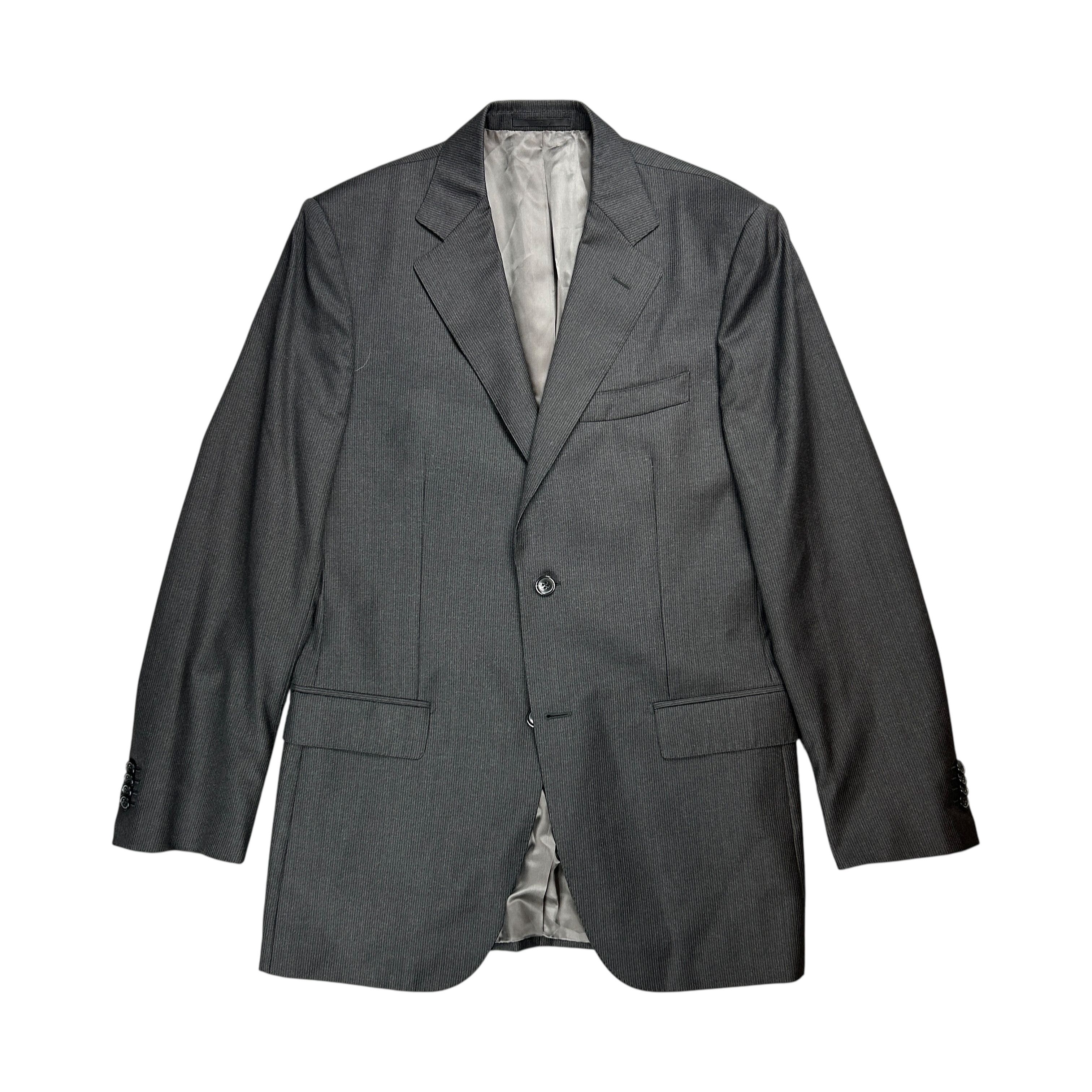 Suitsupply Suitsupply Gray Pinstripe Drop 7 Slim 110 Wool Blazer 40L Size 40L - 1 Thumbnail