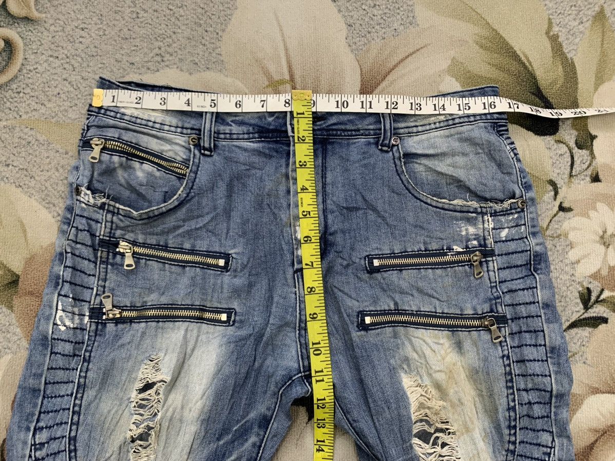Japanese Brand Distress GOLD Biker Like Denim Pant Size US 33 - 15 Thumbnail