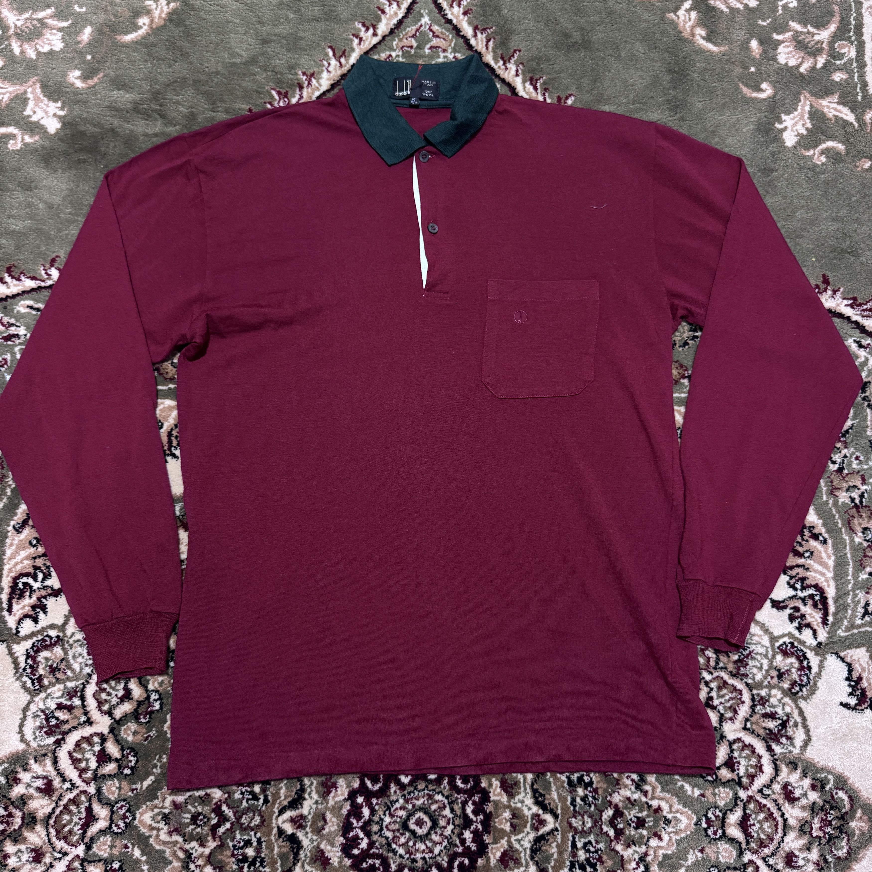 Alfred Dunhill Vintage 70's Dunhill Wool Single Pocket Polos Shirt Size US M / EU 48-50 / 2 - 1 Thumbnail
