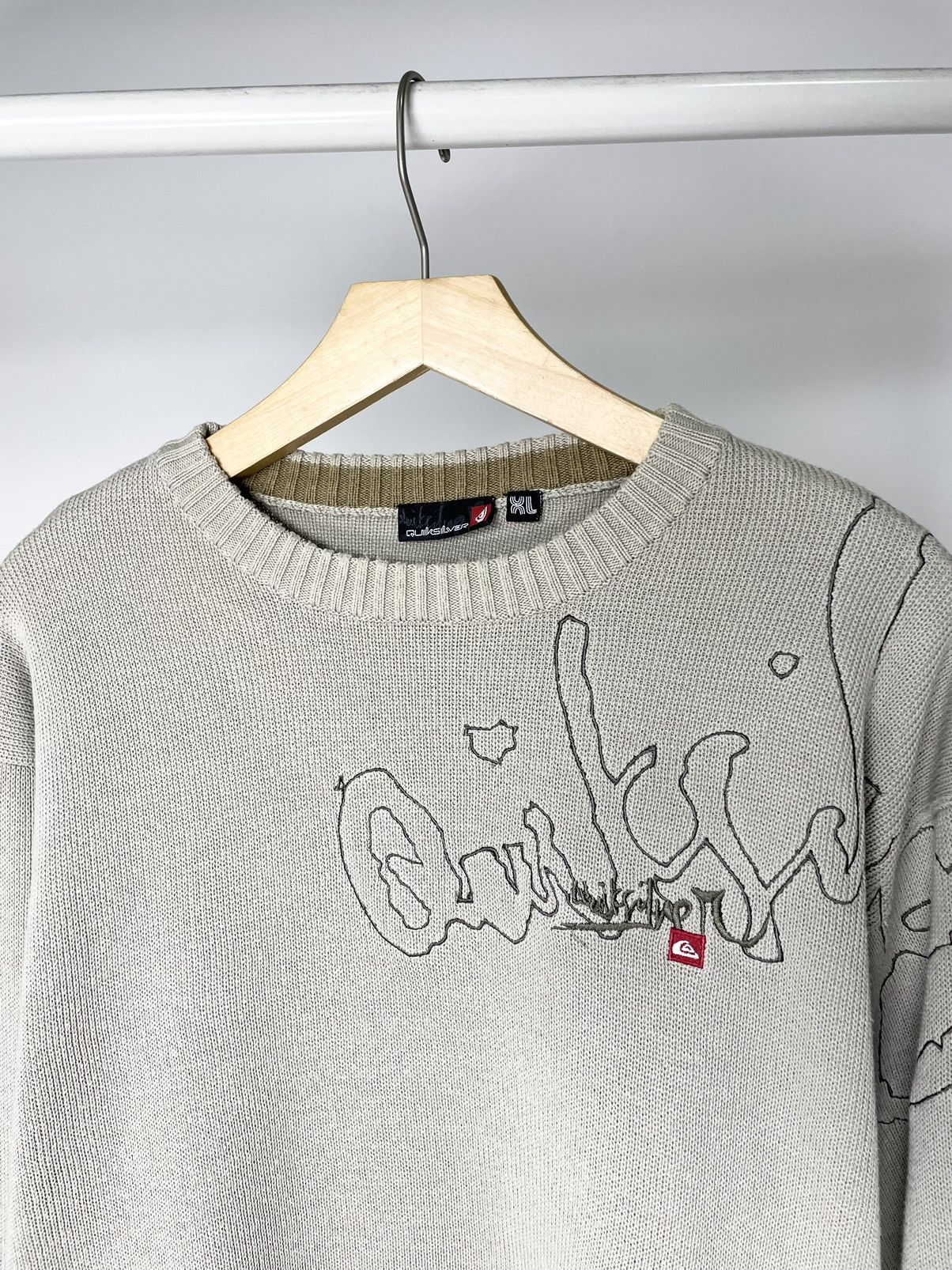 Quiksilver Quiksilver Vintage Beige Surfer Knit Sweater Pullover Y2K Size US XL / EU 56 / 4 - 5 Thumbnail