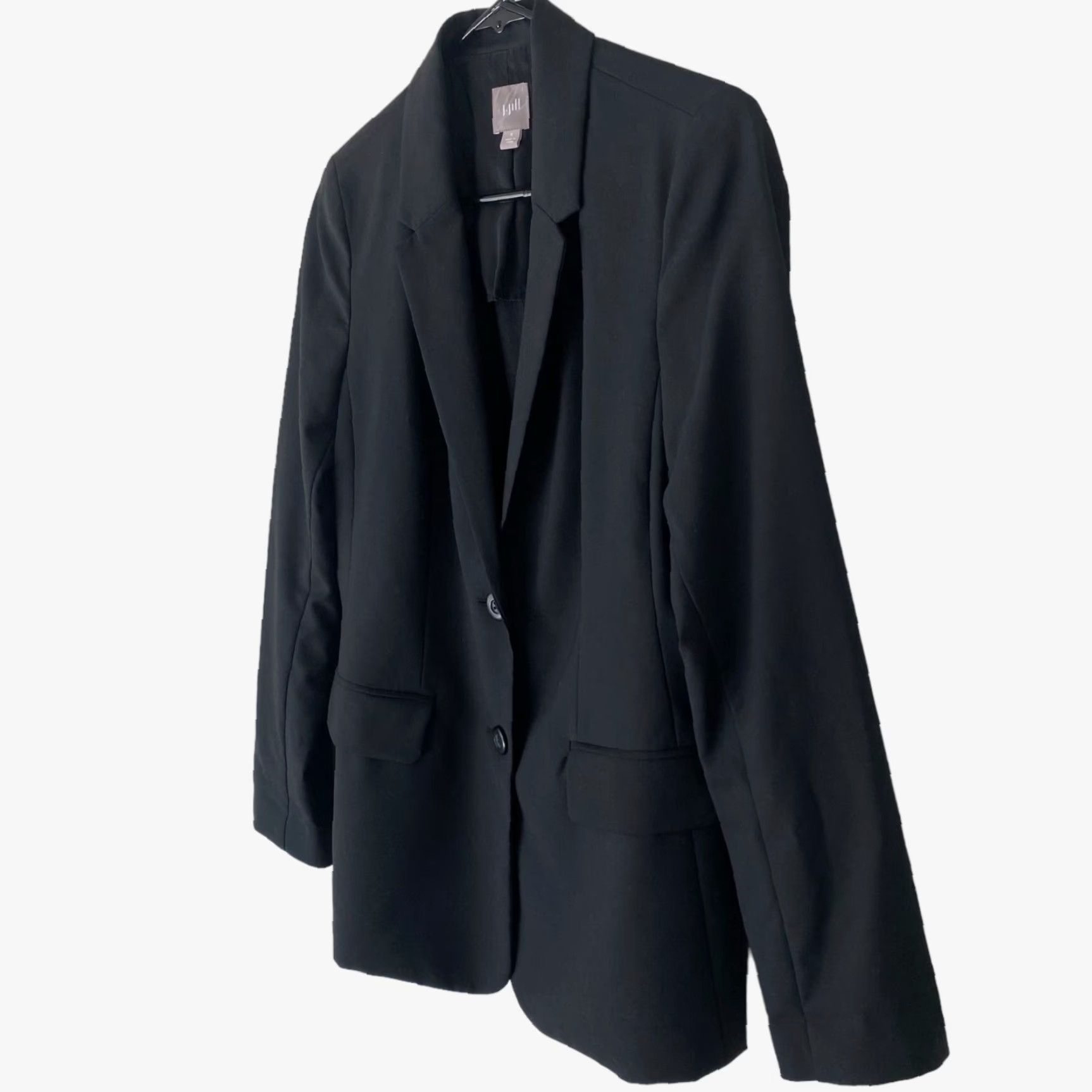 J. Jill J.Jill Blazer Women's Size 4 Black Wool Blend Ponte Double Button Jacker Formal Size S / US 4 / IT 40 - 2 Thumbnail