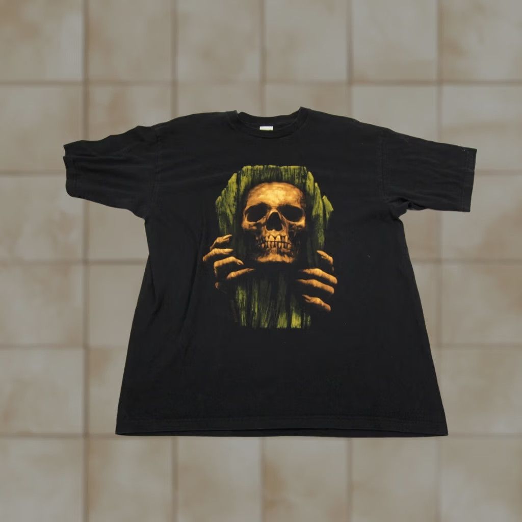 Vintage VINTAGE Cygnus Skull Shirt Mens XL Black Crew Neck Short Sleeve T-Shirt USA Grunge Casual 80s 90s Edition Size US XL / EU 56 / 4 - 1 Thumbnail