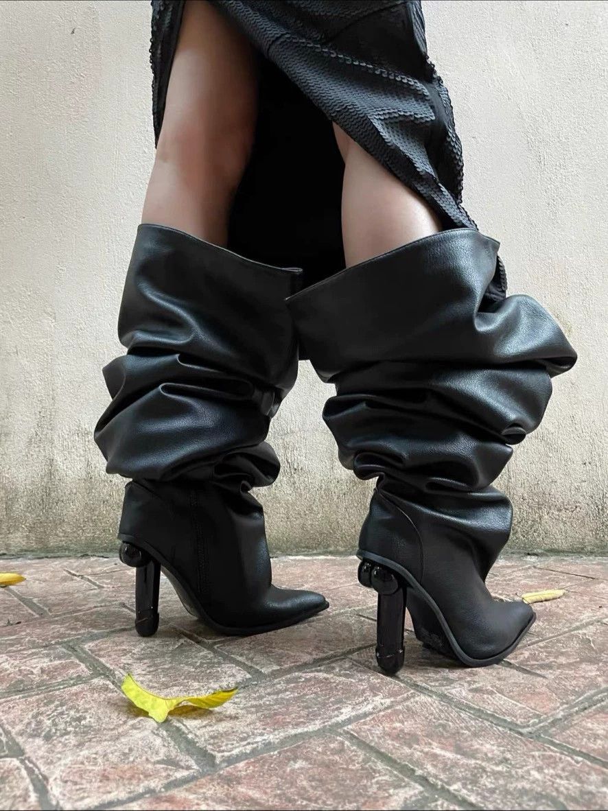 NAMILIA NAMILIA Women's Katy Perry x Slouchy Boots JJ Heel 38/39 Size US 7.5 / IT 37.5 - 6 Thumbnail