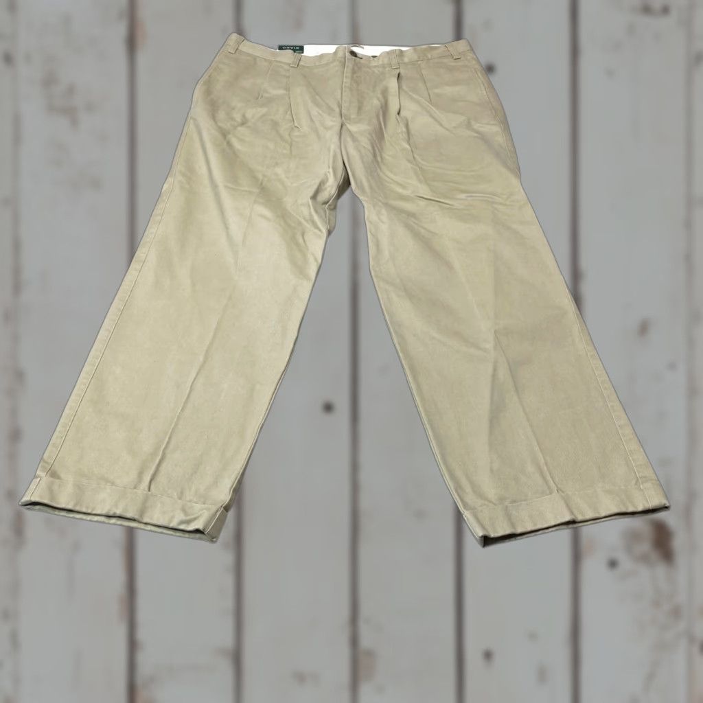 Orvis Orvis Mens 40 Khaki Pants Pleated Cuffed Tan Brown Outdoor Fishing 7449 Size US 40 / EU 56 - 1 Thumbnail