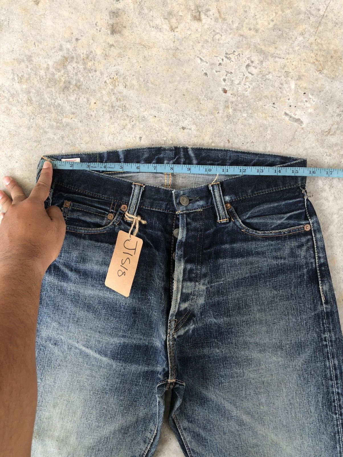 Momotaro Jeans Momotaro 0905SP Selvedge Denim Distressed Jeans Size US 31 - 25 Thumbnail