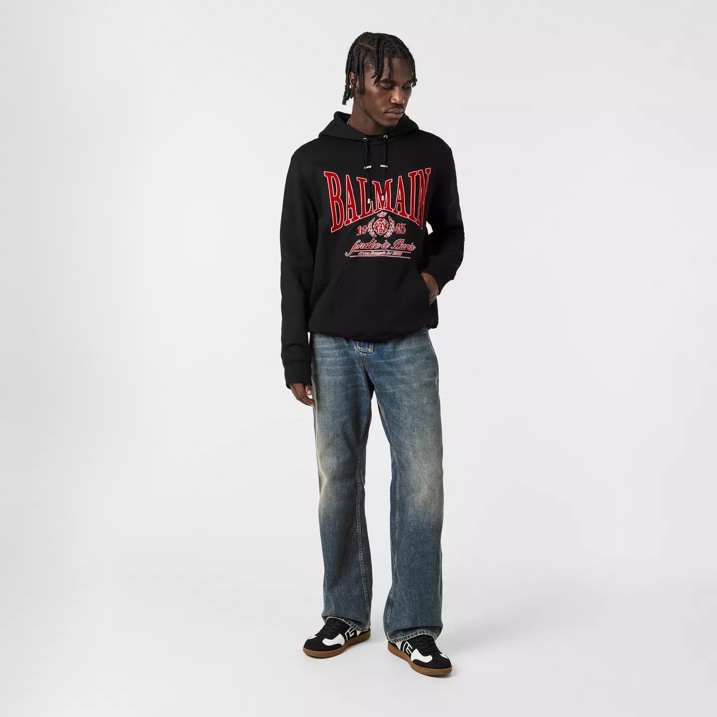 Balmain o1g2r1mq0426 Pull Over Hoodie in Black Size US L / EU 52-54 / 3 - 6 Thumbnail