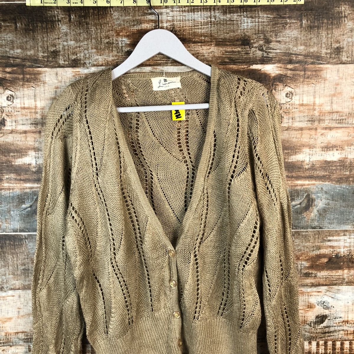 Japanese Brand Limanim japan vintage Black Cardigan Knitwear #A1481 Size US M / EU 48-50 / 2 - 5 Thumbnail