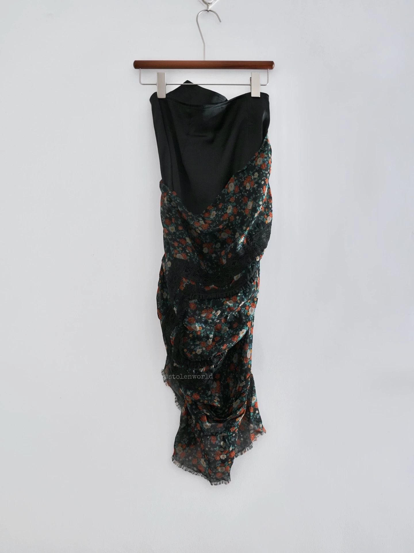 Junya Watanabe Junya Watanabe 07AW Silk Floral Irregular Skirt S Size 26" / US 2 / IT 38 - 5 Thumbnail