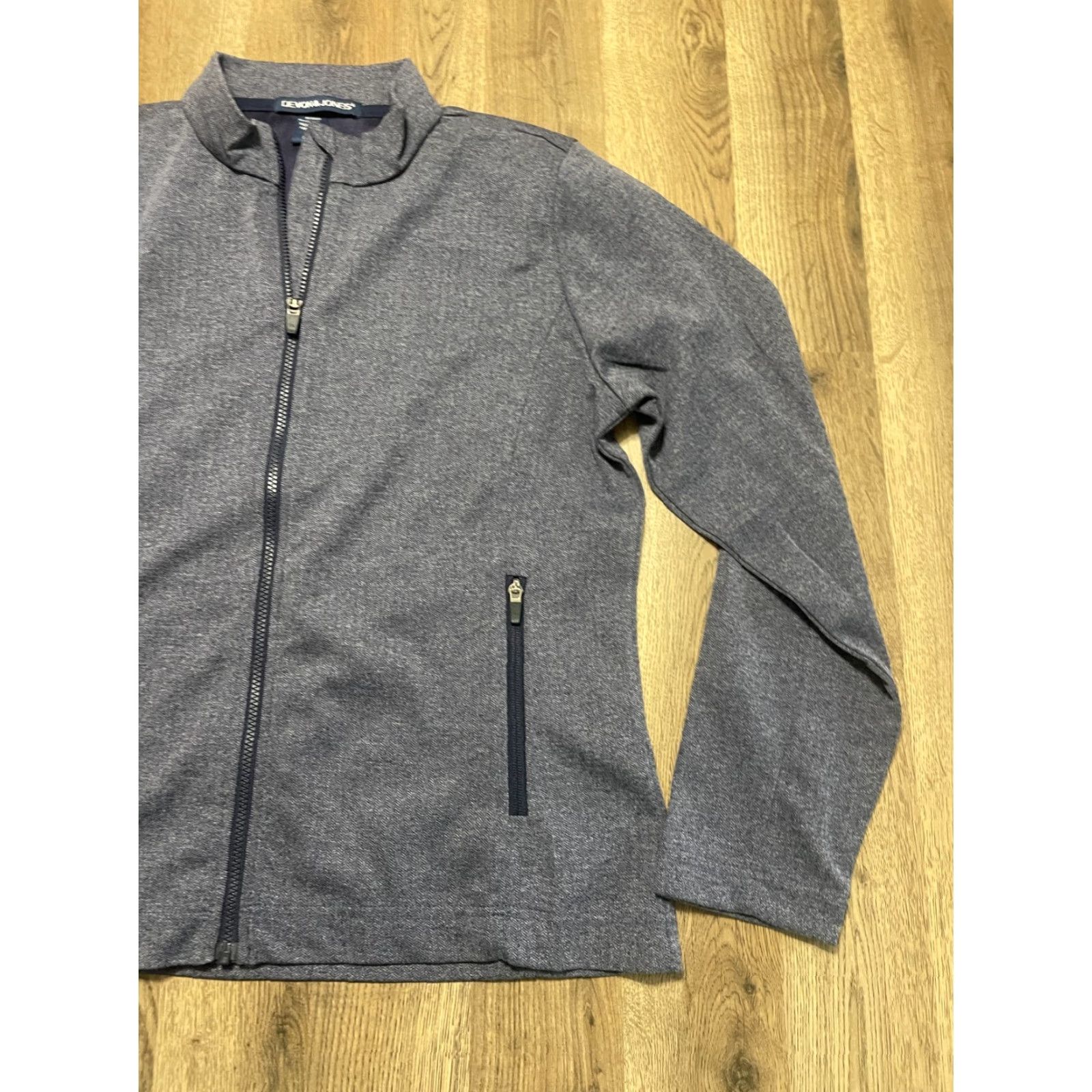 Vintage Devon & Jones Shirt XL Blue Long Sleeve Full Zip Pockets Men's Sweatshirt Regular Casual Size US XL / EU 56 / 4 - 4 Thumbnail