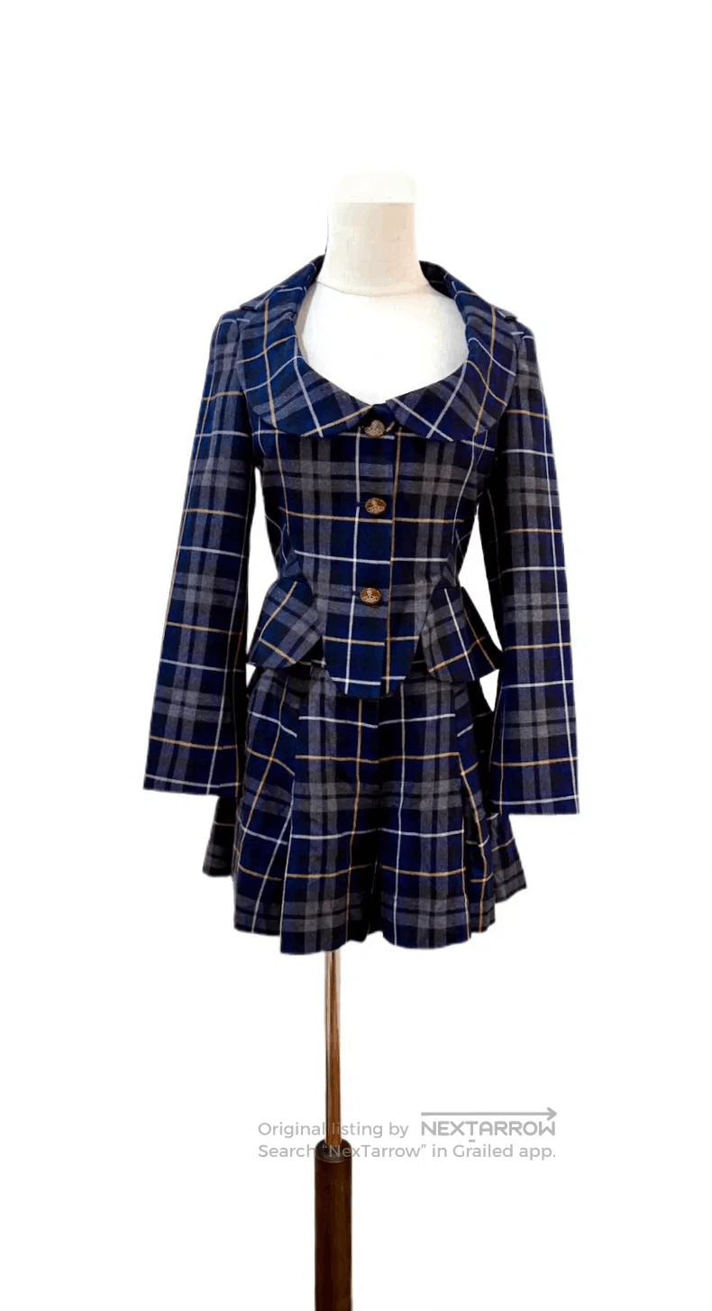 Vivienne Westwood Vivienne Westwood Red label blue checkered petal collar su Size M / US 6-8 / IT 42-44 - 2 Thumbnail