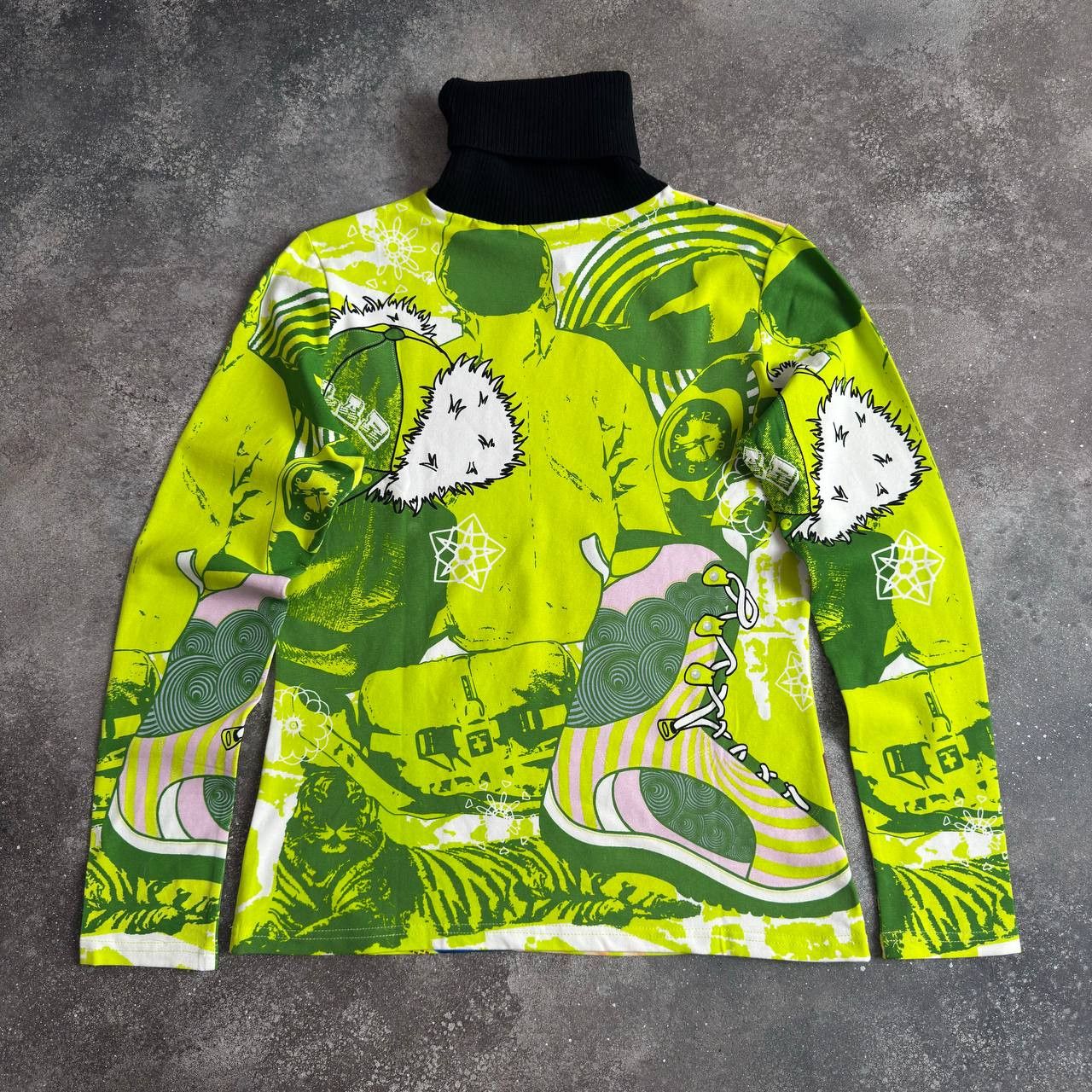 Custo Barcelona × Japanese Brand Custo Barcelona Y2K Vintage Lady Printed Long Sleeve Top Size L / US 10 / IT 46 - 8 Thumbnail