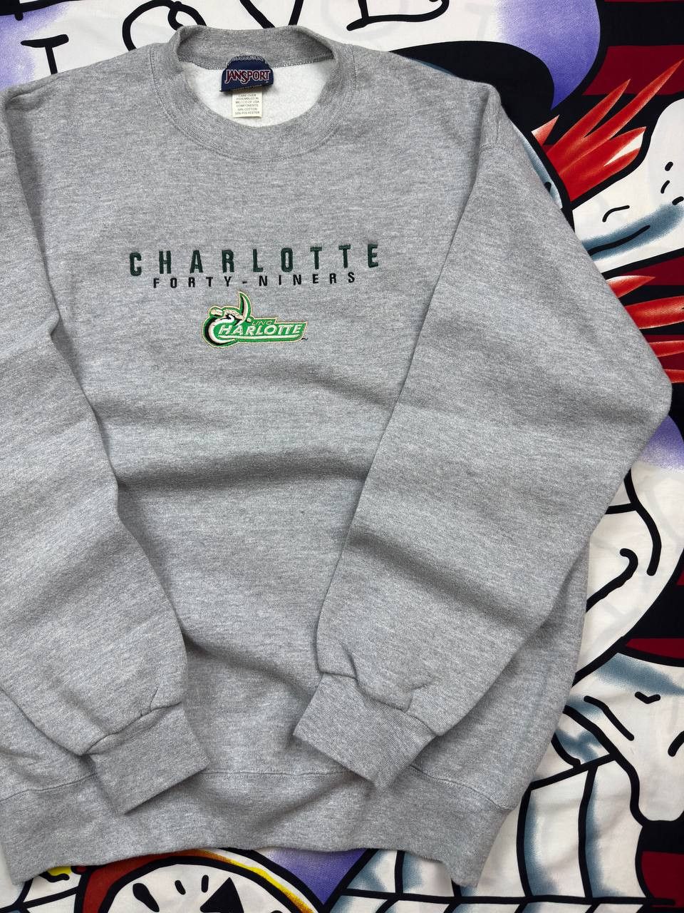 Jansport Vintage Jansport Charlotte 49ers Sweatshirt Size man's L Size US L / EU 52-54 / 3 - 3 Thumbnail