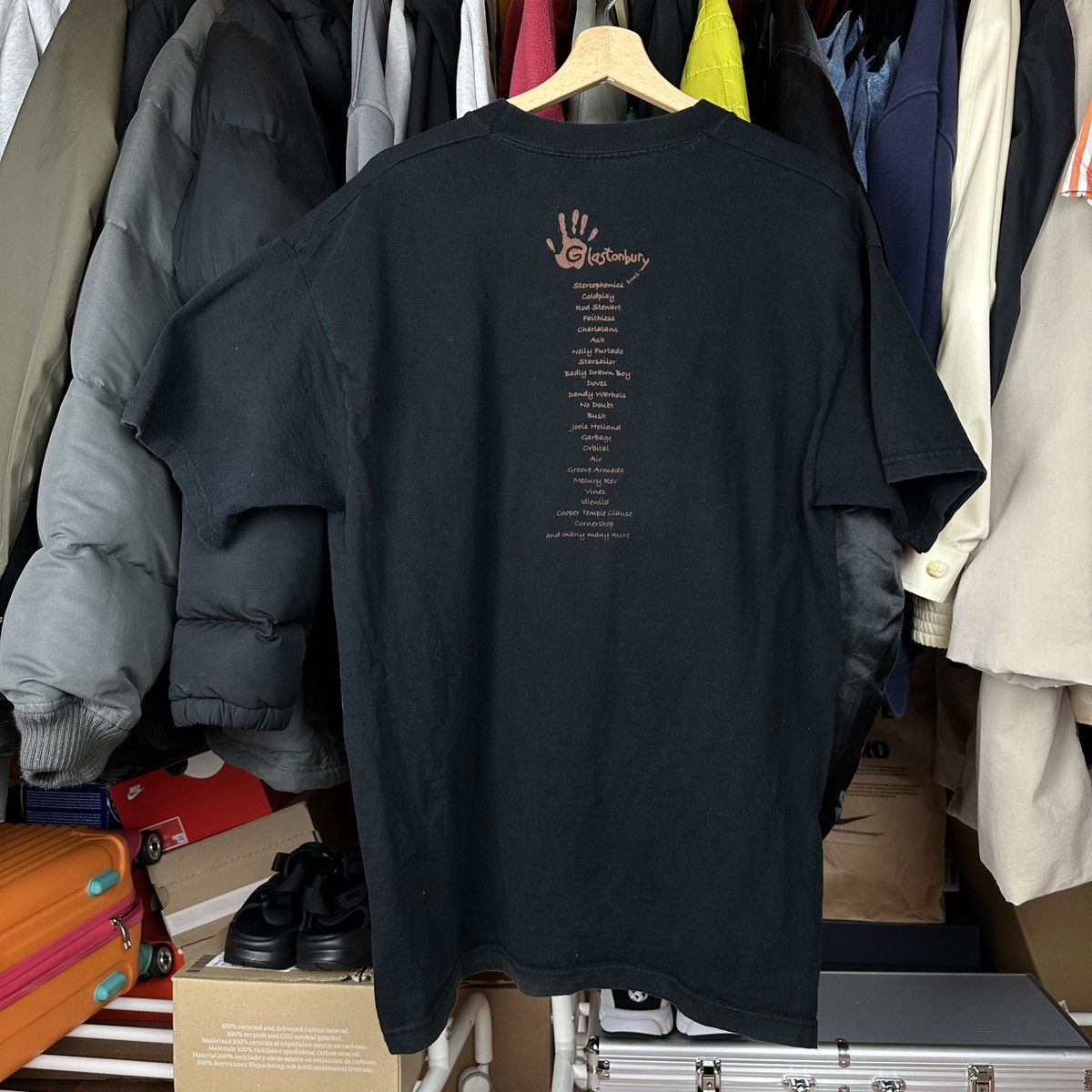 Band Tees Glastonbury 2002 Festival T-Shirt Merch Rock Band L Size US L / EU 52-54 / 3 - 6 Thumbnail