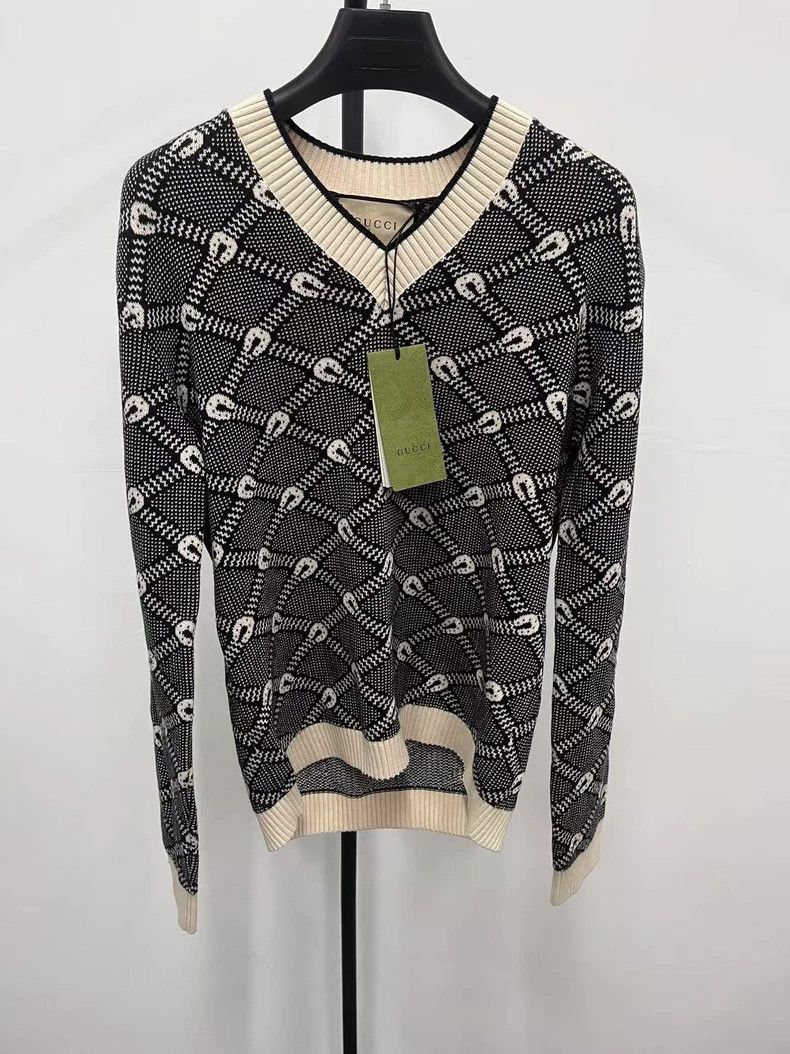 Gucci Gucci Abstract Pattern Long Sleeve Cashmere Sweater - dmc Size US M / EU 48-50 / 2 - 1 Thumbnail