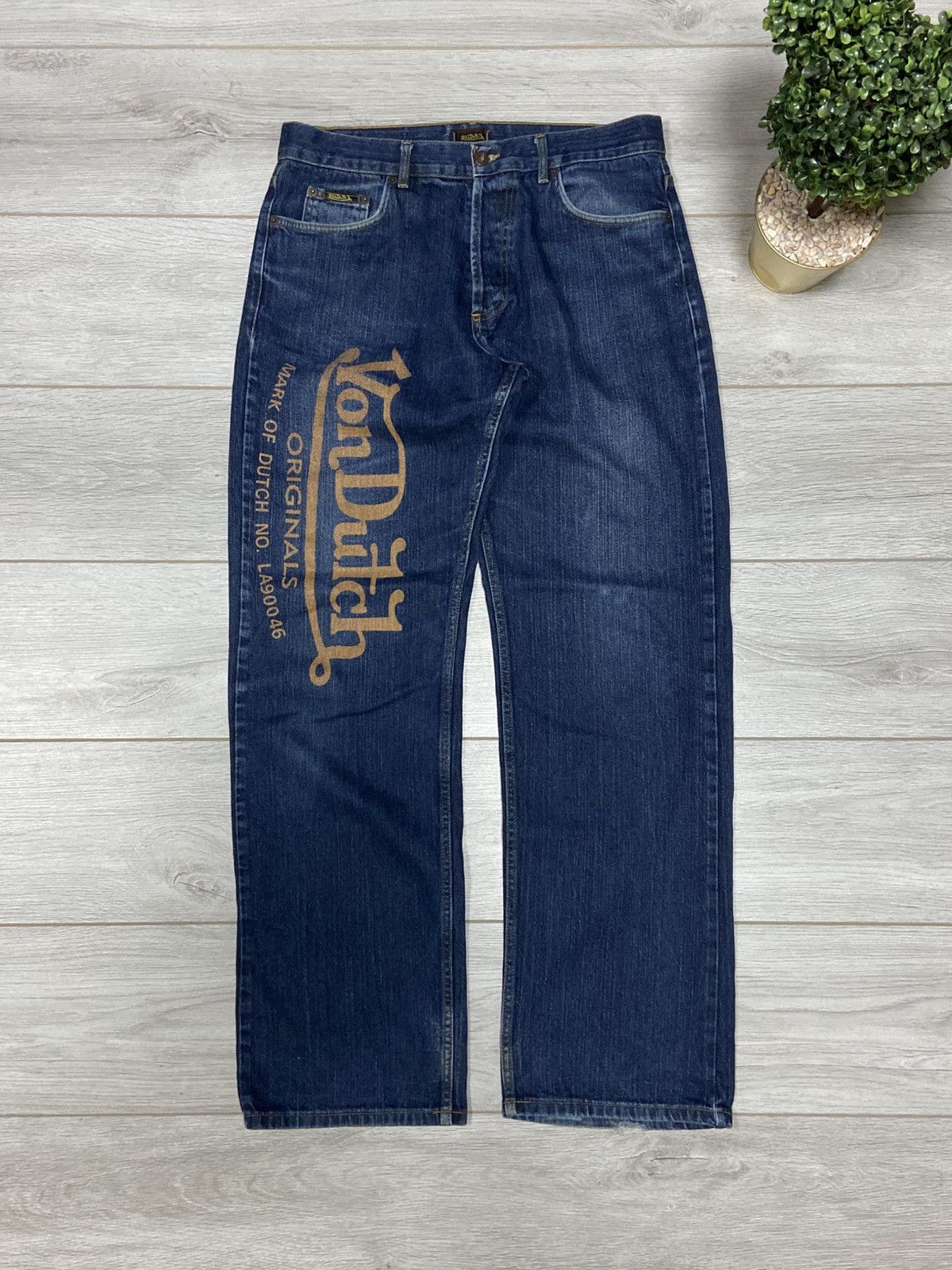 Von Dutch Von Dutch vintage jeans big logo made in USA Size US 34 / EU 50 - 1 Thumbnail