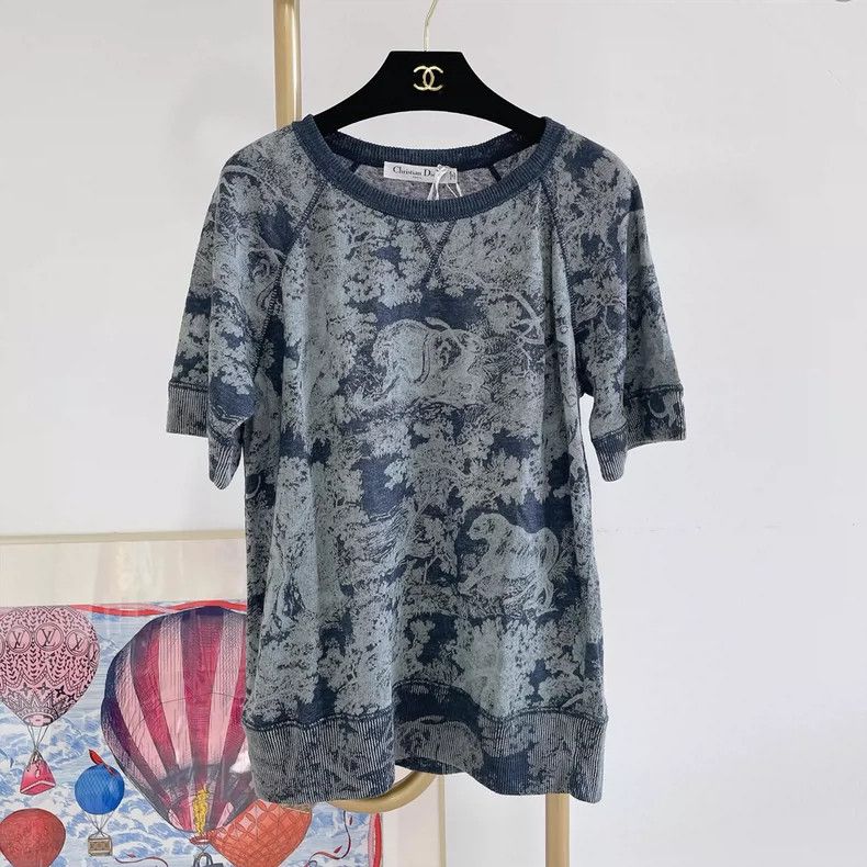 Dior Dior Gray printed knitted short sleeves Size XS / US 0-2 / IT 36-38 - 1 Thumbnail