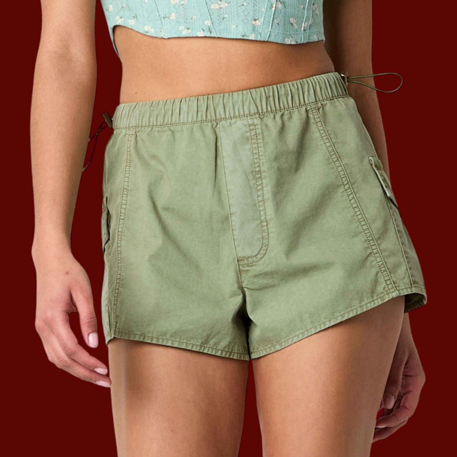 Arizona Jean Co. Arizona - Women's Low Rise Pull-On Short Juniors - Beige - L Size 37" - 13 Thumbnail