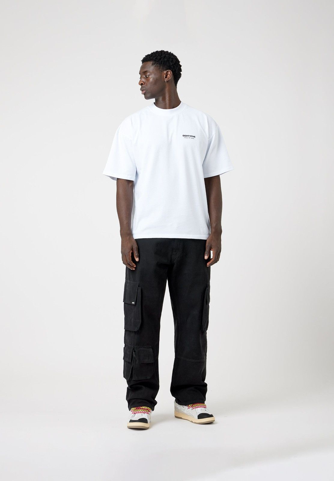Vintage EightyFive Black Cargo Baggy Pants Size US 38 / EU 54 - 2 Thumbnail
