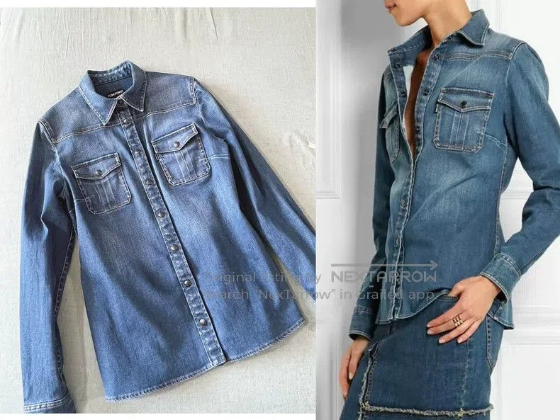 Tom Ford Tom Ford Stretch Denim Shirt Size M / US 6-8 / IT 42-44 - 1 Thumbnail