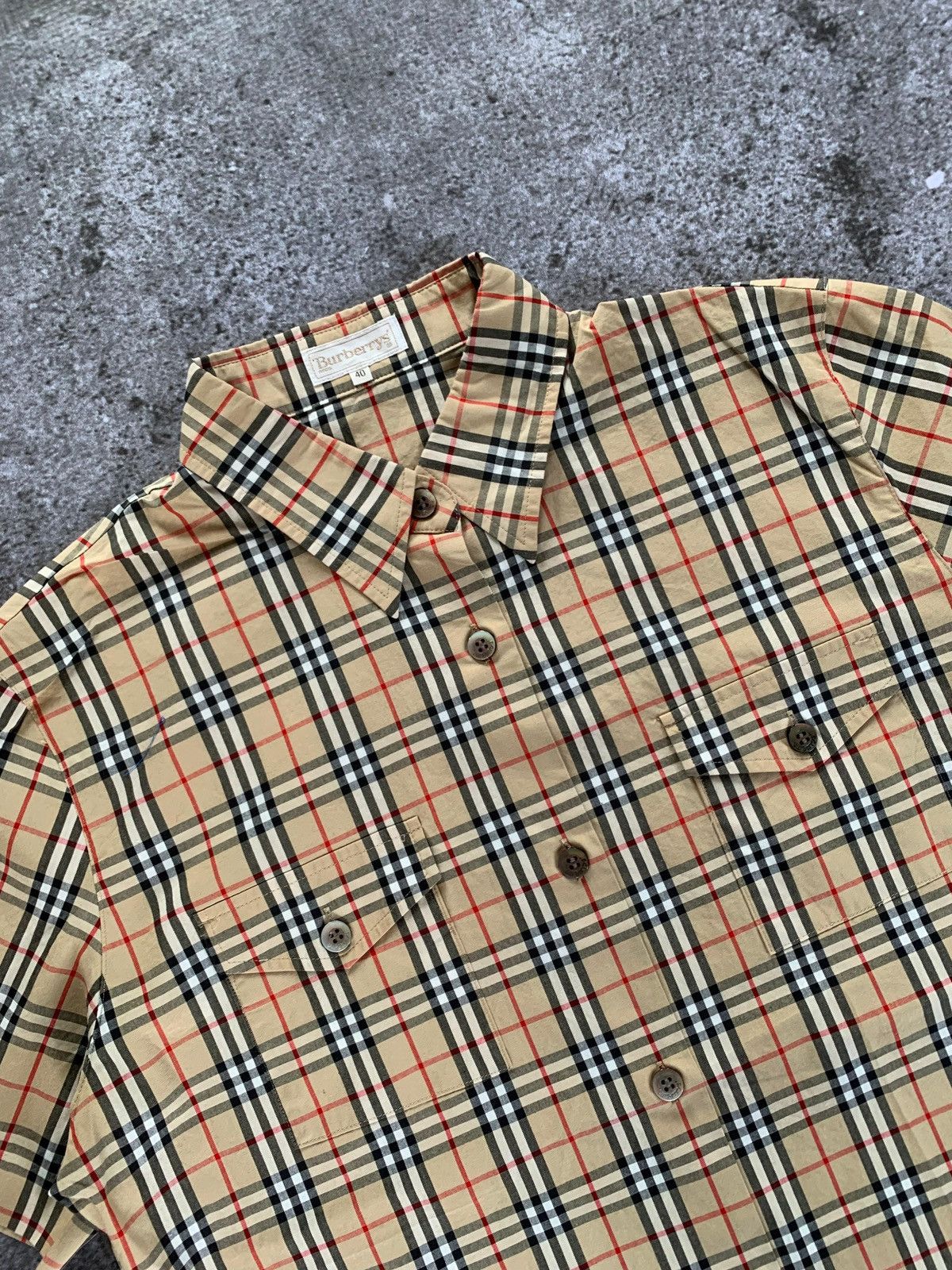 Burberry Vintage Burberrys Nova Check Button Shirt Size S / US 4 / IT 40 - 4 Thumbnail
