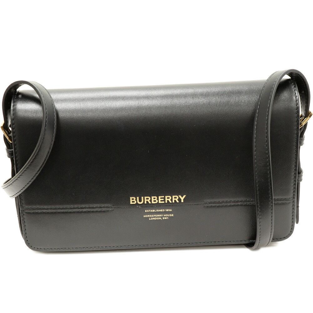 Burberry Burberry Grace Calf Shoulder Bag Leather Shoulder Bag 80670901 in Black, Women's