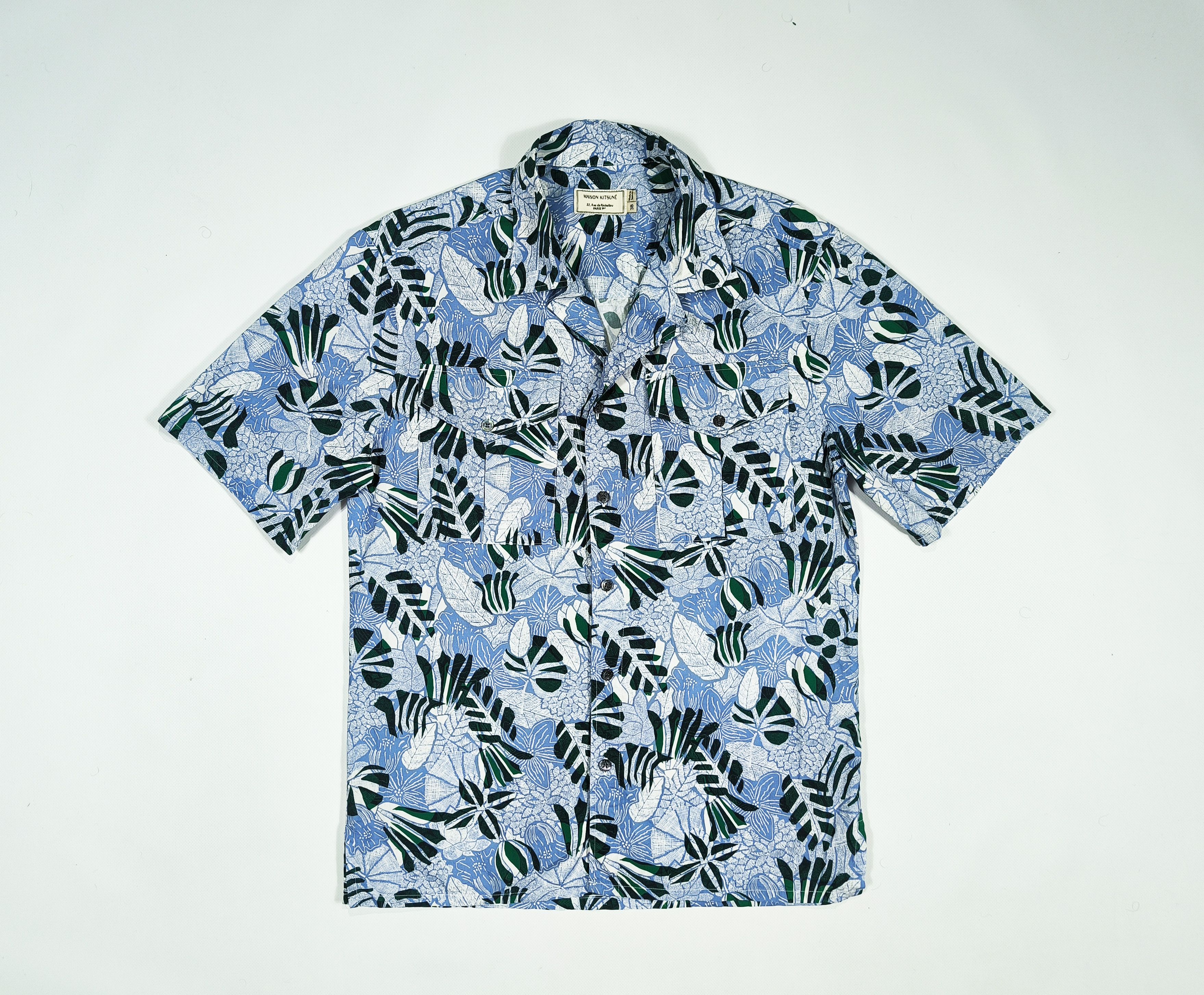 Maison Kitsune Maison Kitsune Floral Pattern Shirt Size 38 Size US M / EU 48-50 / 2 - 1 Thumbnail