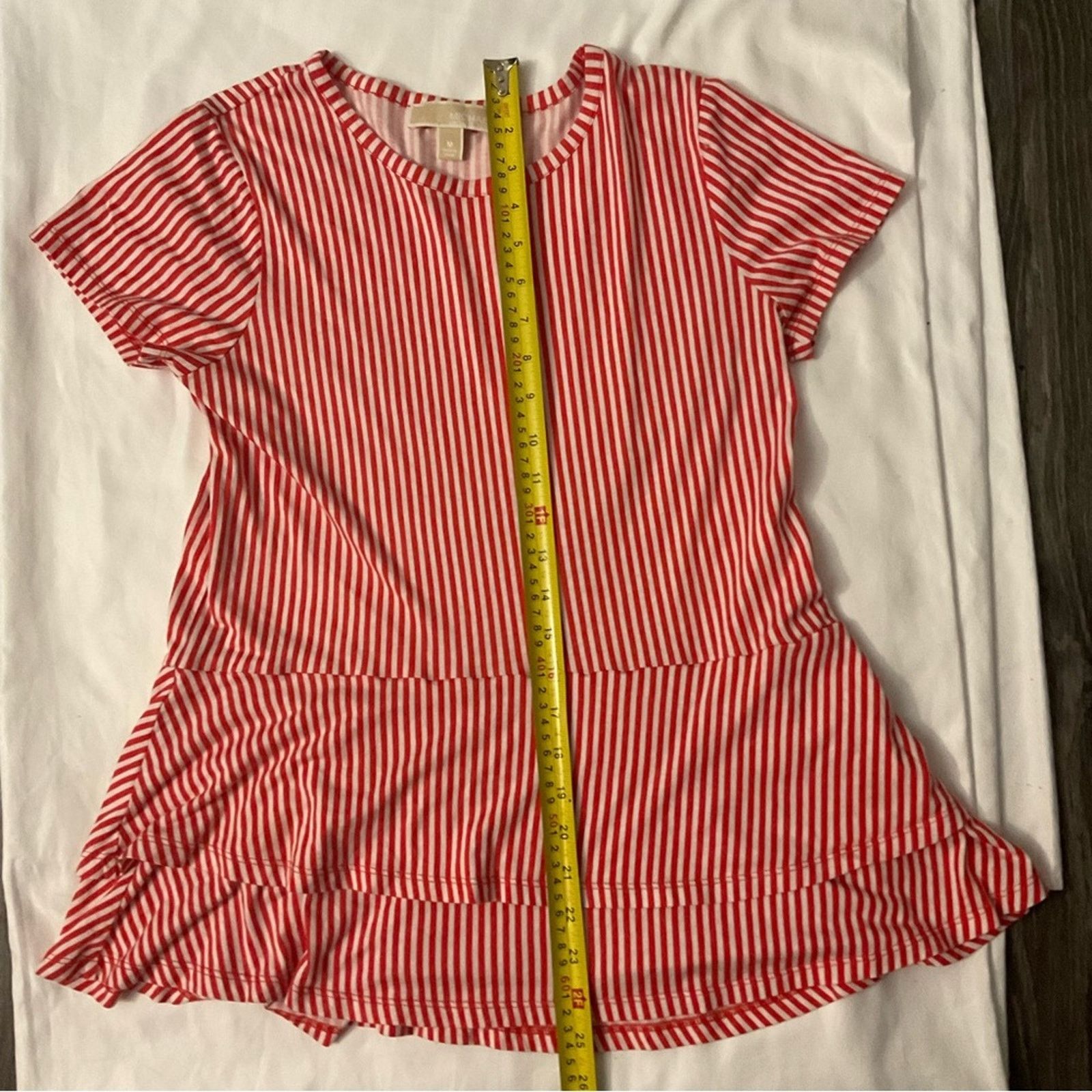 Michael Kors MICHAEL Michael Kors Short Sleeve Ruffle Tier Peplum Size M / US 6-8 / IT 42-44 - 6 Thumbnail