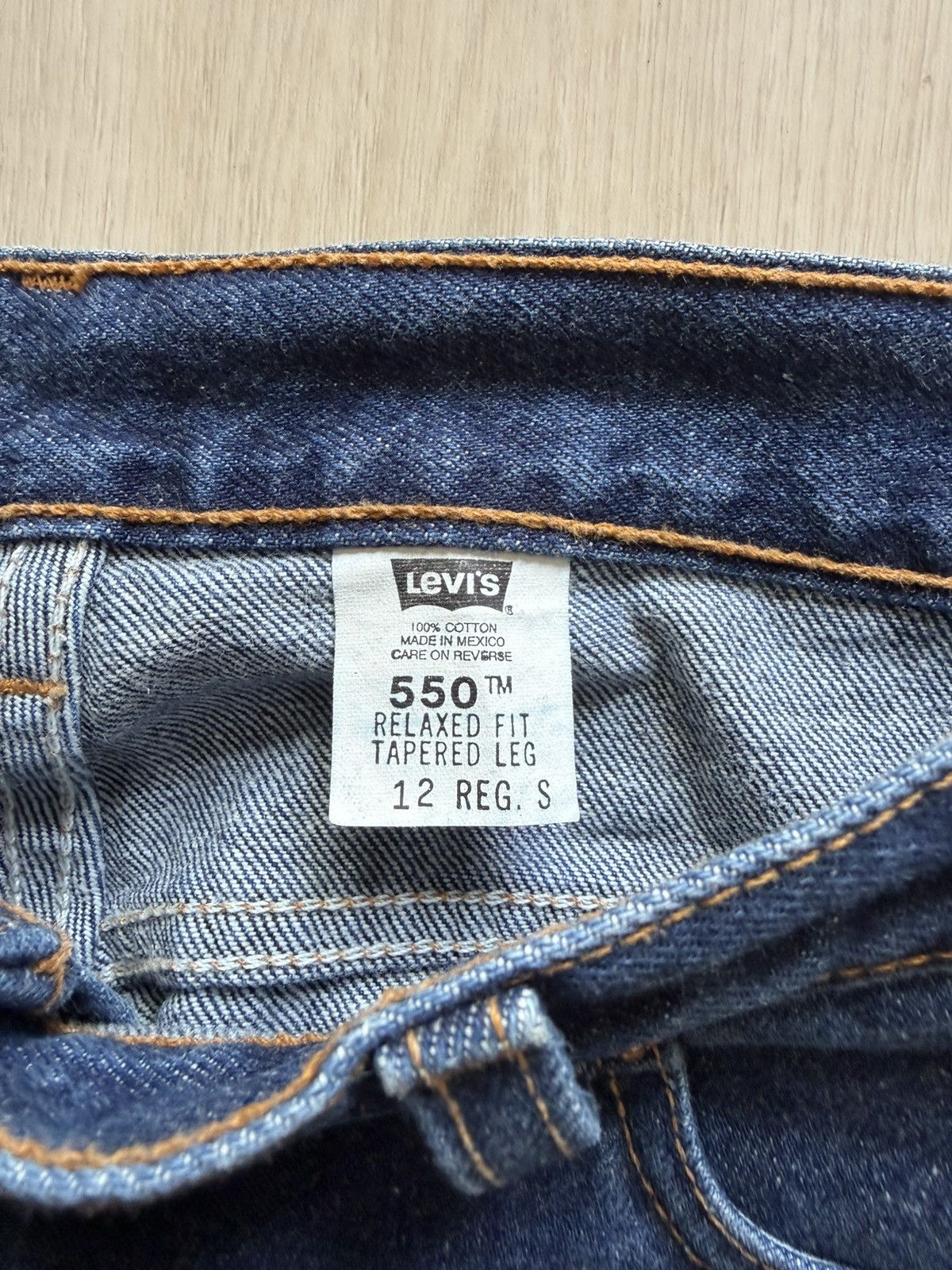 Levi's Vintage Y2K 00 Levis 550 Jeans Relaxed Fit Tapered Sz 12 Reg Size 32" / US 10 / IT 46 - 5 Thumbnail