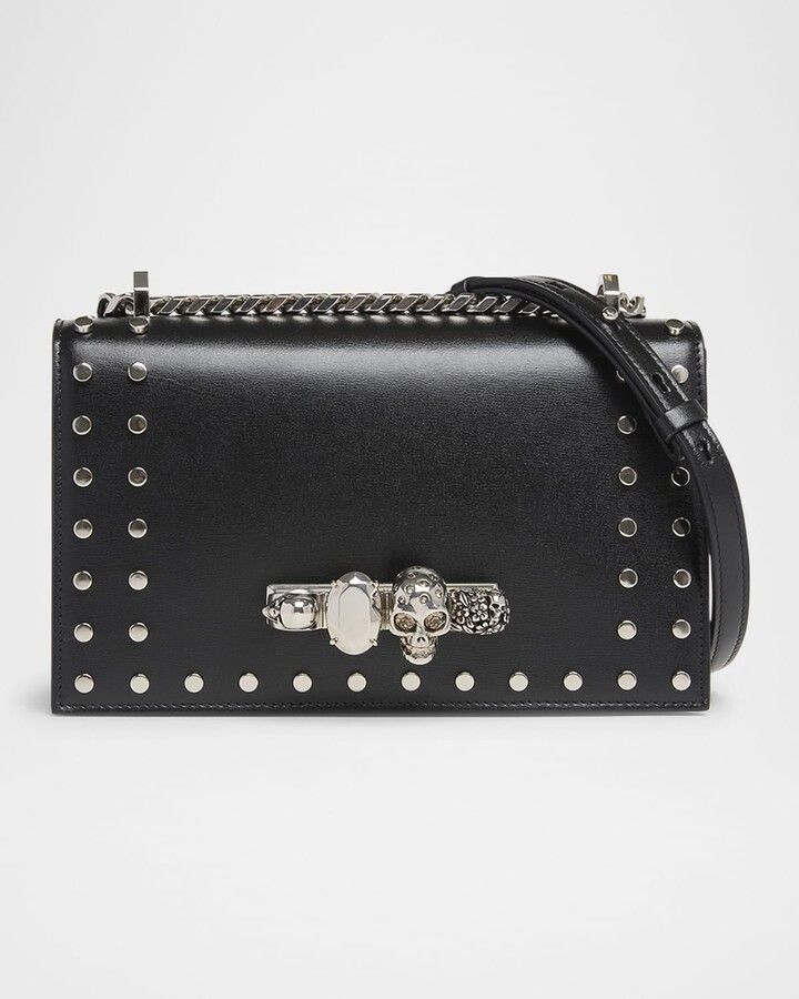 Alexander McQueen os11x0126 Size: OS / Jeweled Calfskin Satchel Bag in Black Size ONE SIZE - 1 Preview