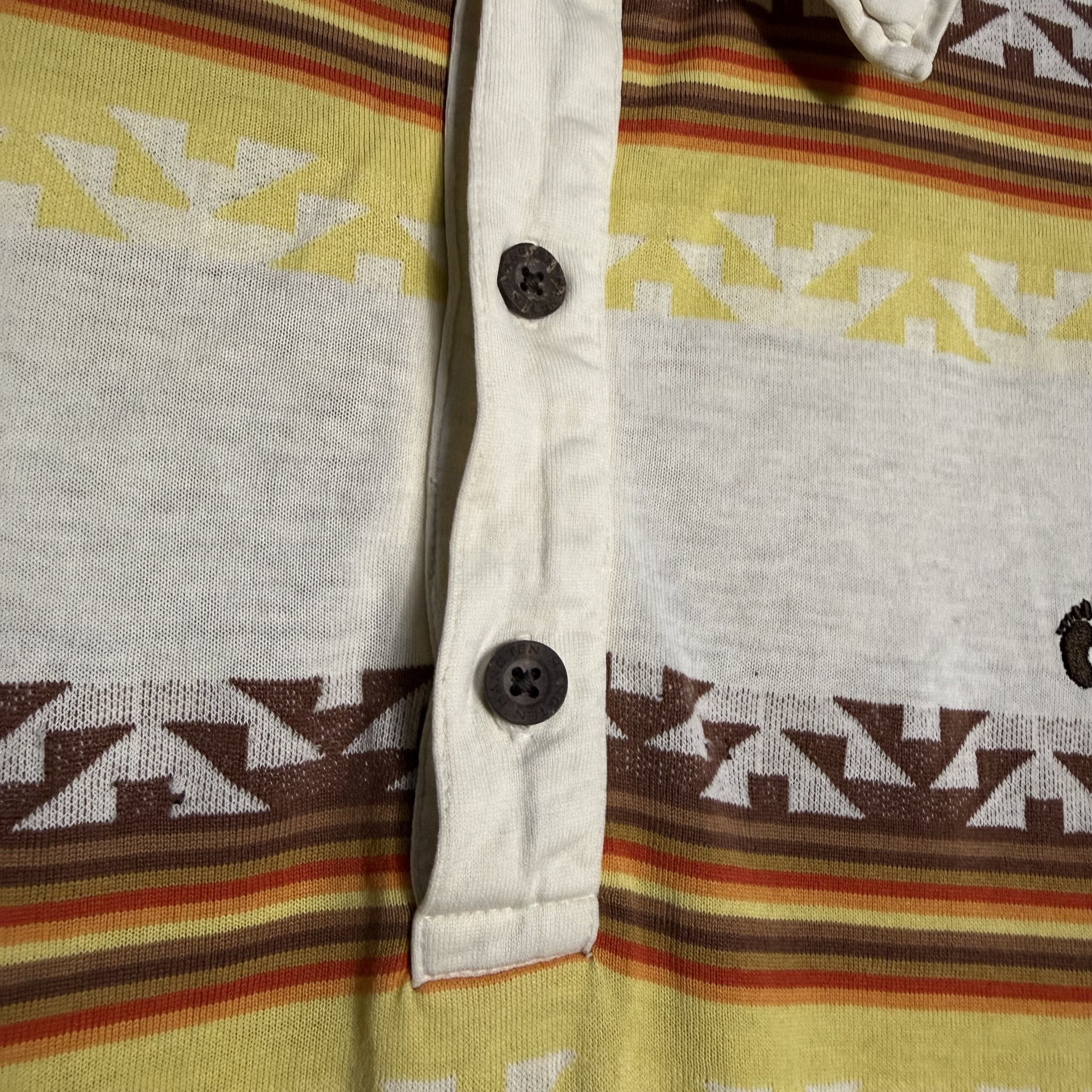 Hang Ten 🔥RARE🔥Vintage Hang Ten Stripes Native Navajo Polo Shirt Size US M / EU 48-50 / 2 - 4 Thumbnail