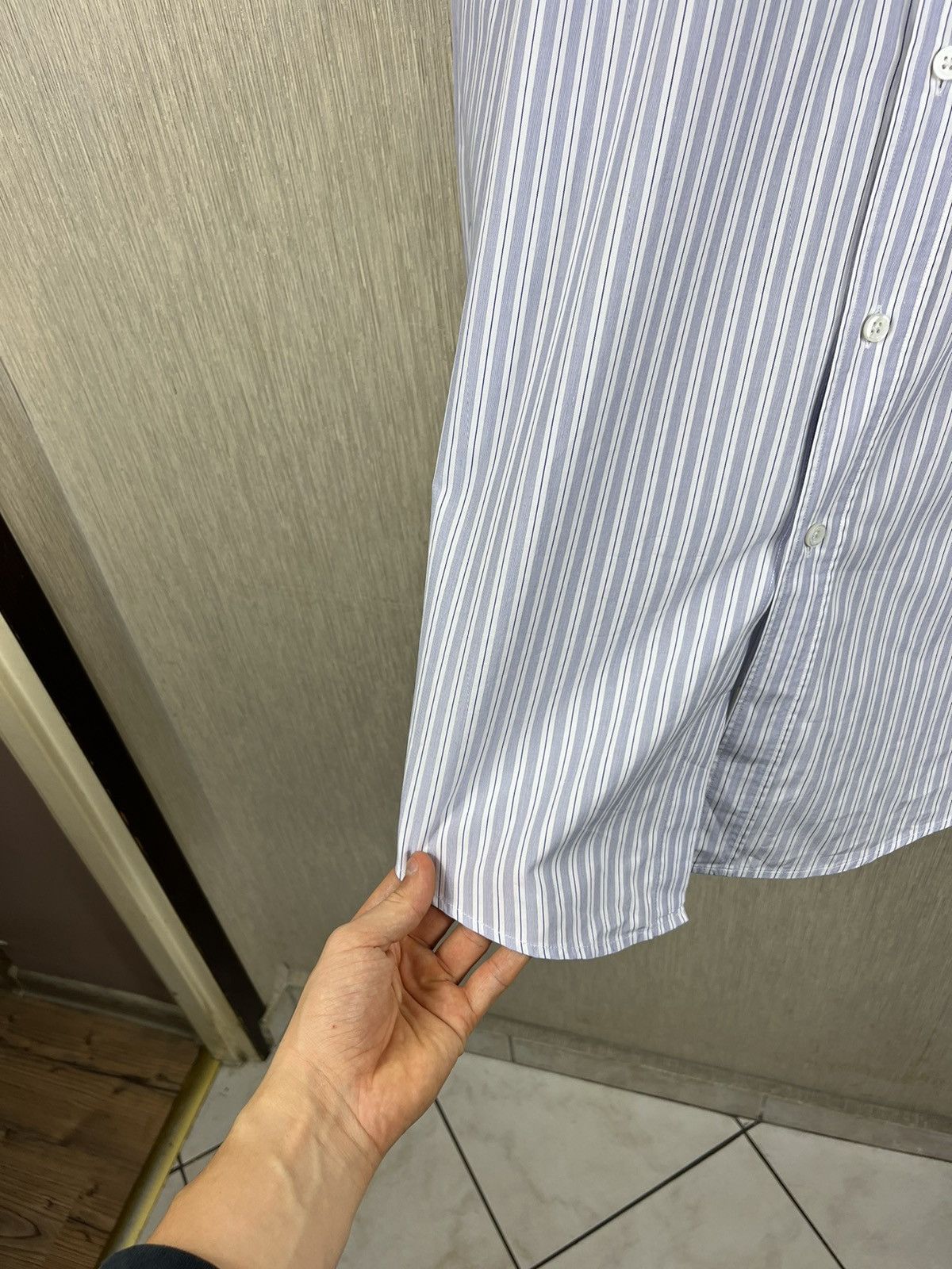 Designer × Maison Margiela Maison Margiela line 4 oversized striped shirt with pocket Size M / US 6-8 / IT 42-44 - 11 Thumbnail