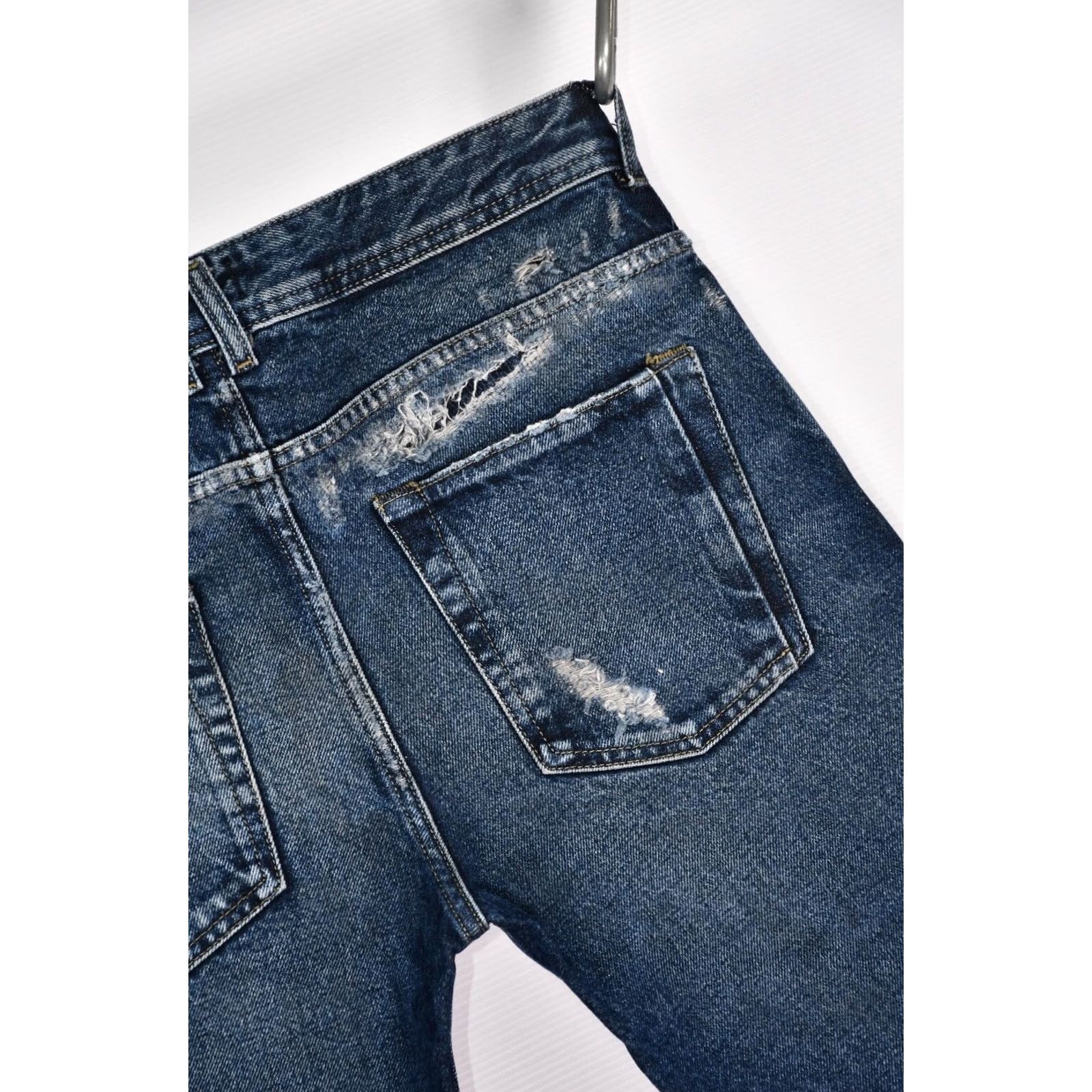 Diesel Diesel Jeans Slim Distressed Black 28 Men's Denim Straight Skinny 100% Cotton Made in Italy Size US 28 / EU 44 - 7 Thumbnail