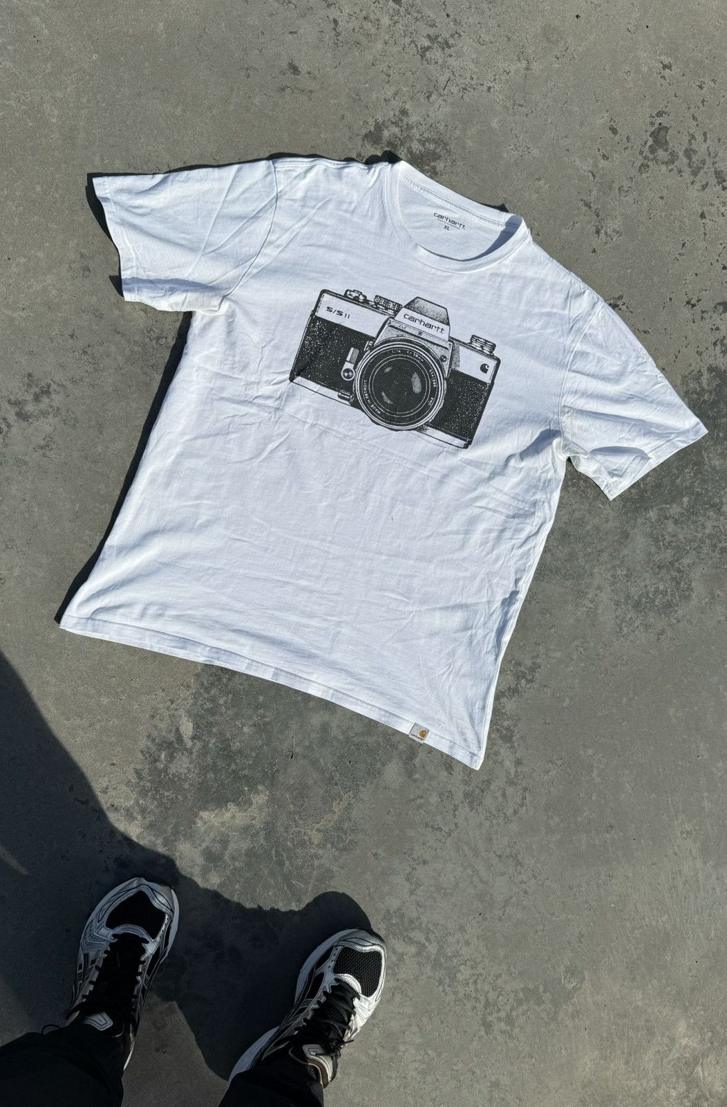 Carhartt Vintage Rare Carhartt WIP Camera Y2K White T-shirt Sk8 Size US XL / EU 56 / 4 - 2 Thumbnail