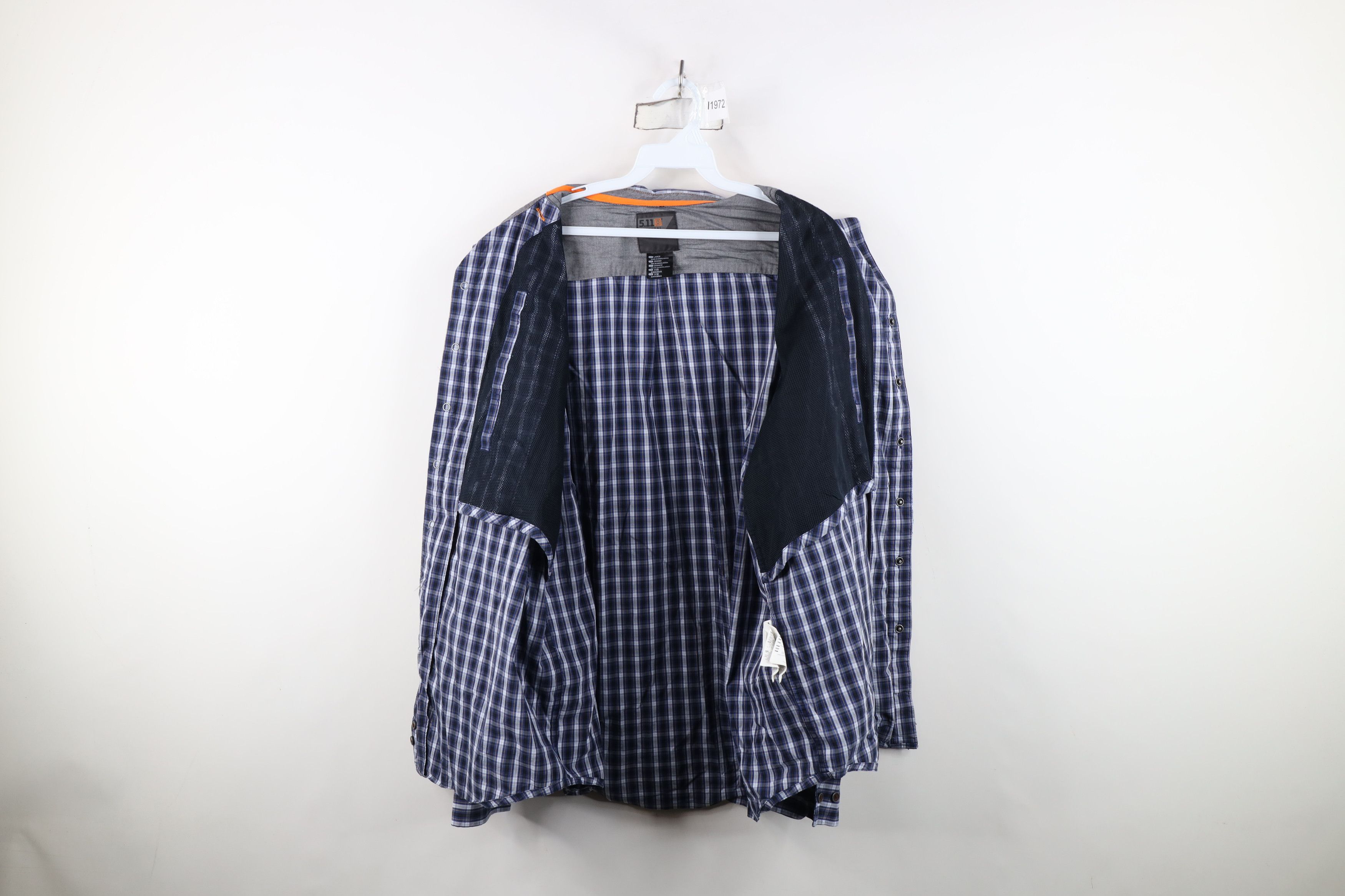 Vintage 5.11 Tactical Series Inner Pocket Snap Button Shirt Plaid Size US L / EU 52-54 / 3 - 9 Thumbnail