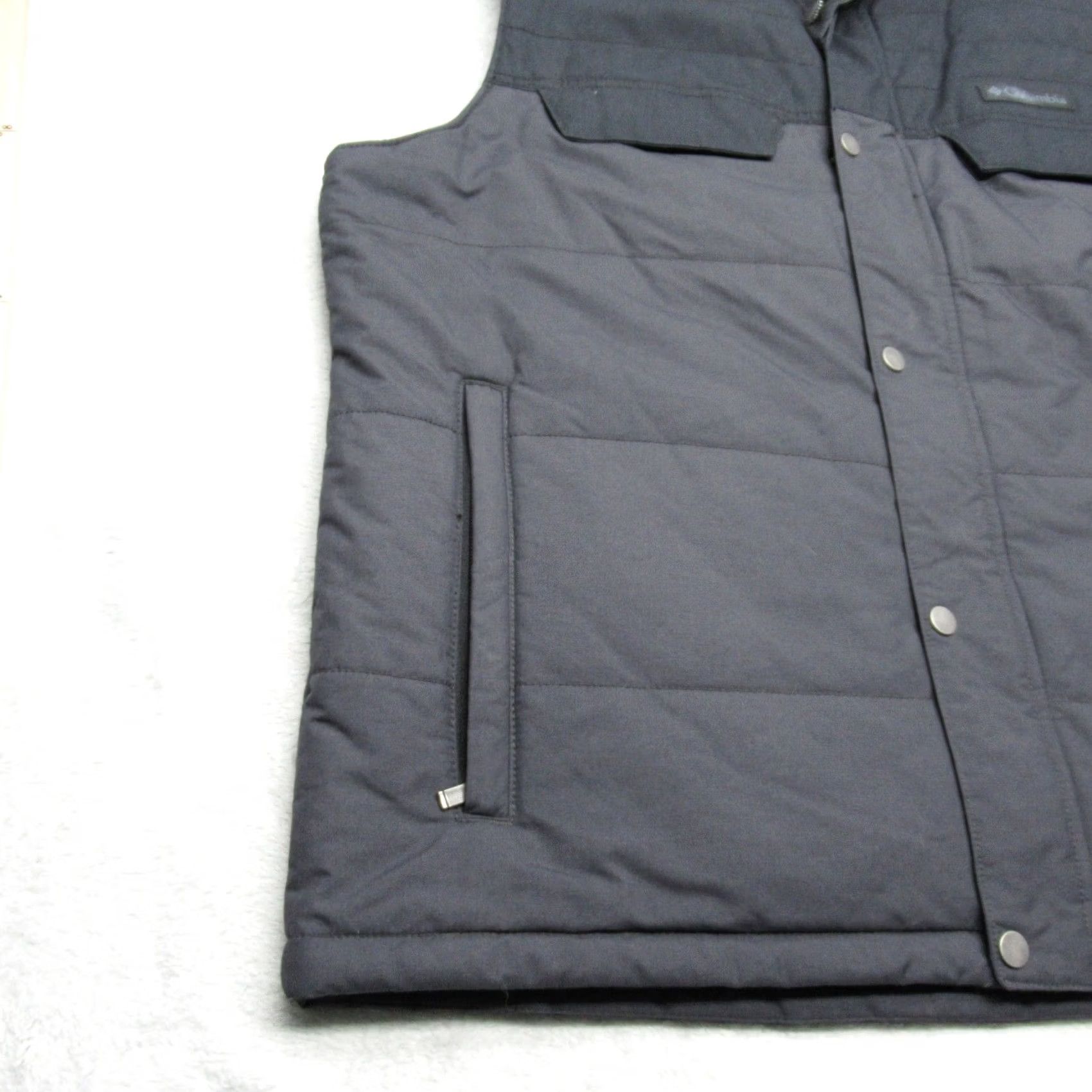 Vintage Columbia Vest Mens XL Navy Blue Puffer Zip Full Zip Pockets Lined Insulated Hiking Outdoors Casual Travel Size US XL / EU 56 / 4 - 4 Thumbnail