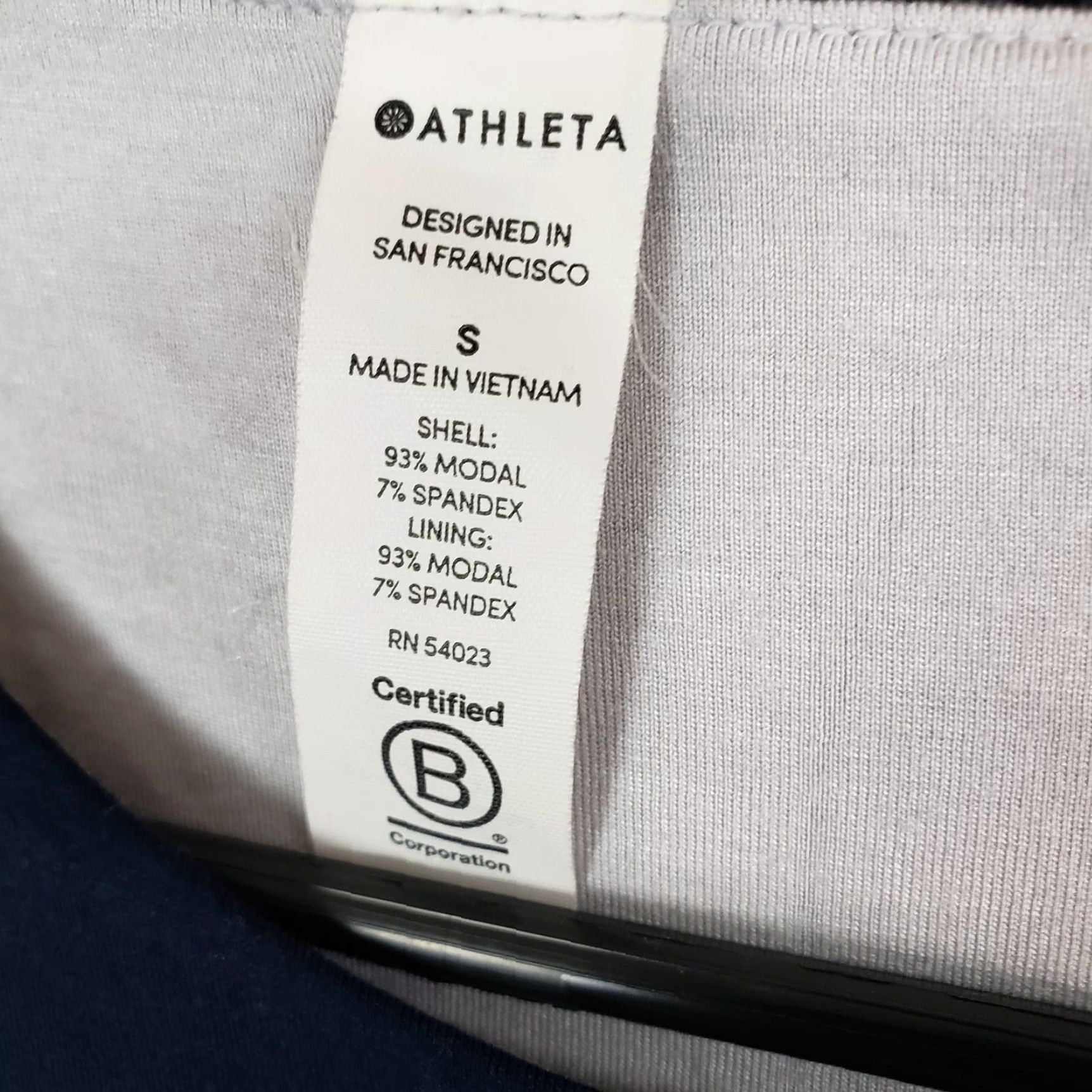 Athleta Womens Dress Reversible Santorini Sz Small Blue Gray Sleeveless Modal