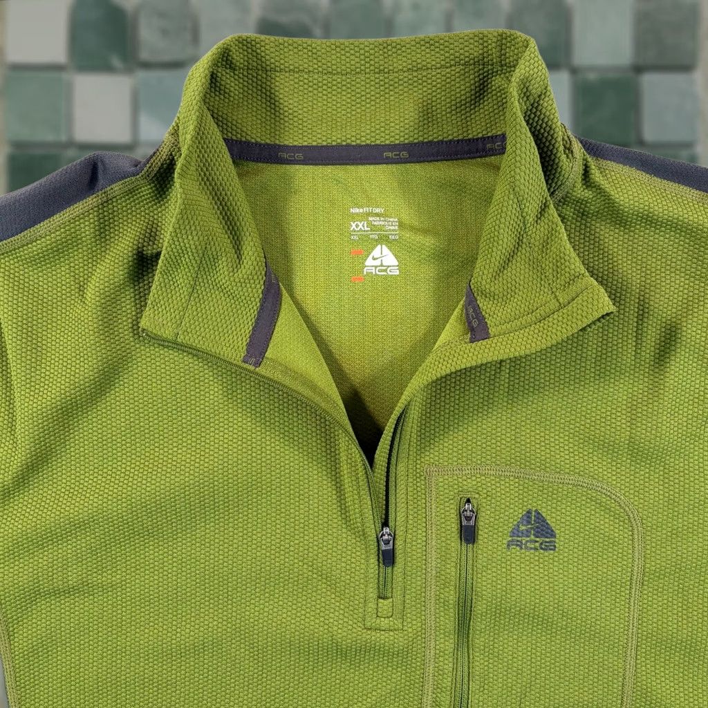 Nike Nike ACG Fit Dry Quarter Zip Pullover Top Men 2XL Green Grey Sportswear Activewear Casual Workwear 1/4 Zip Mock Neck Nike Logo ACG Dri-FIT ACG nweta Size US XXL / EU 58 / 5 - 1 Thumbnail