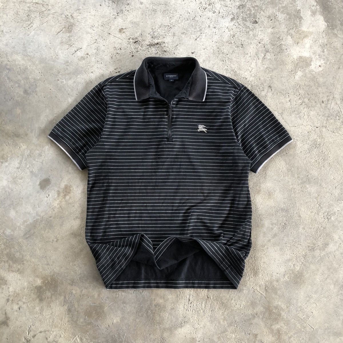 Burberry BURBERRY Golf Stripe Half Zip Polo Size US M / EU 48-50 / 2 - 1 Thumbnail
