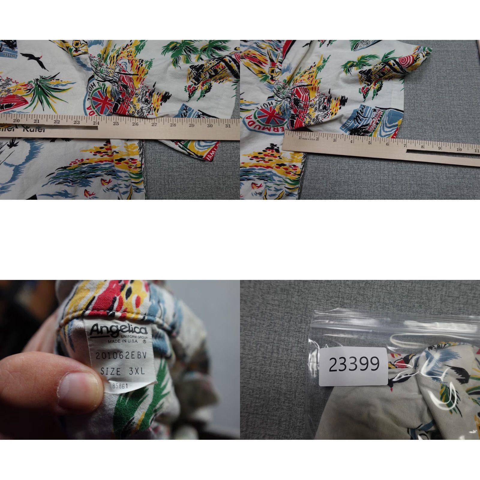 Vintage VINTAGE Angelica Shirt Mens 3XL White Hawaiian Floral Button-Down Collared Short Sleeve Casual Print Shirts Mens White Hawaiian 3XL Size US XXL / EU 58 / 5 - 8 Thumbnail