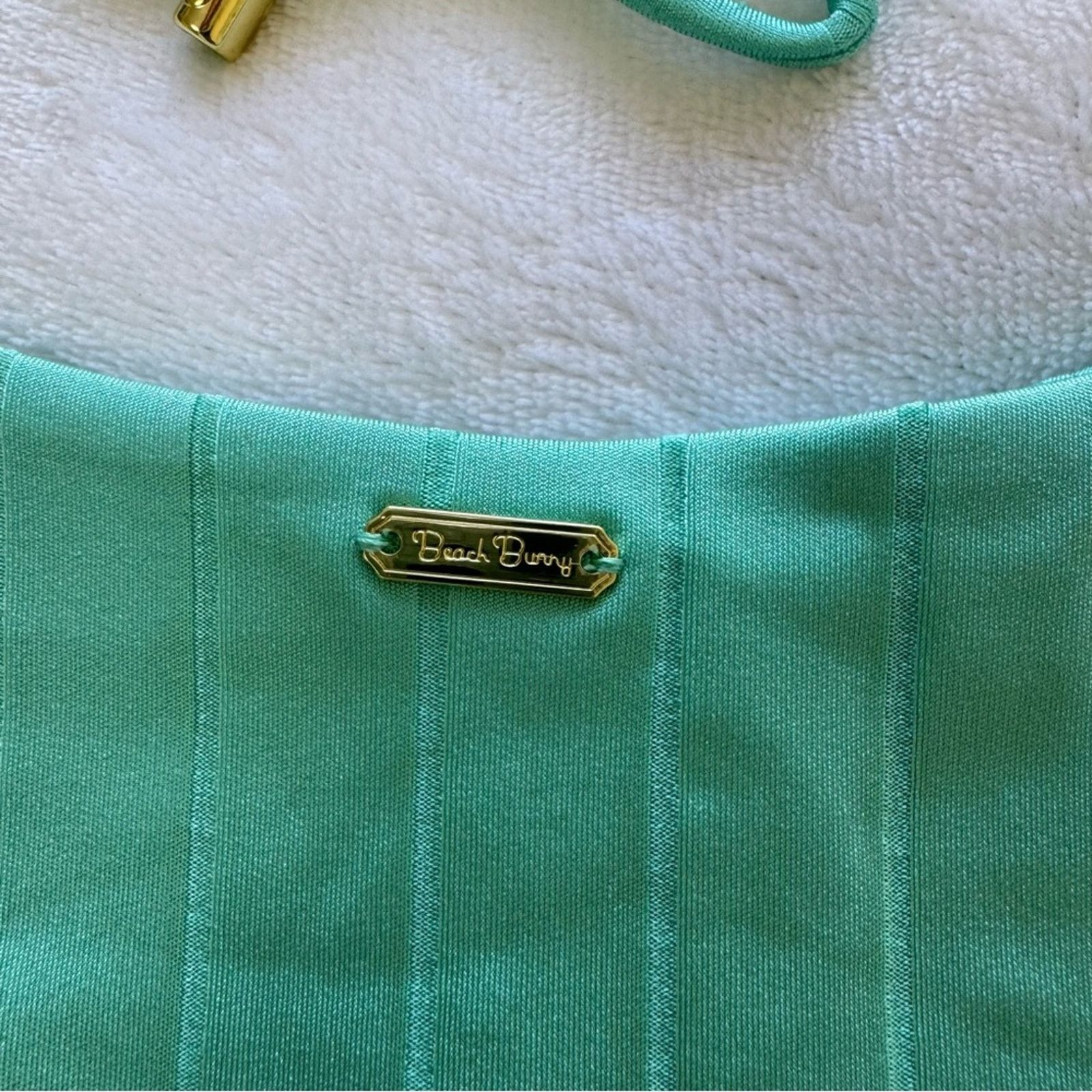 NBDN Nobrandedon NWT! Beach Bunny Aqua Women's Swimwear Set, Size L/XL Size L / US 10 / IT 46 - 15 Thumbnail