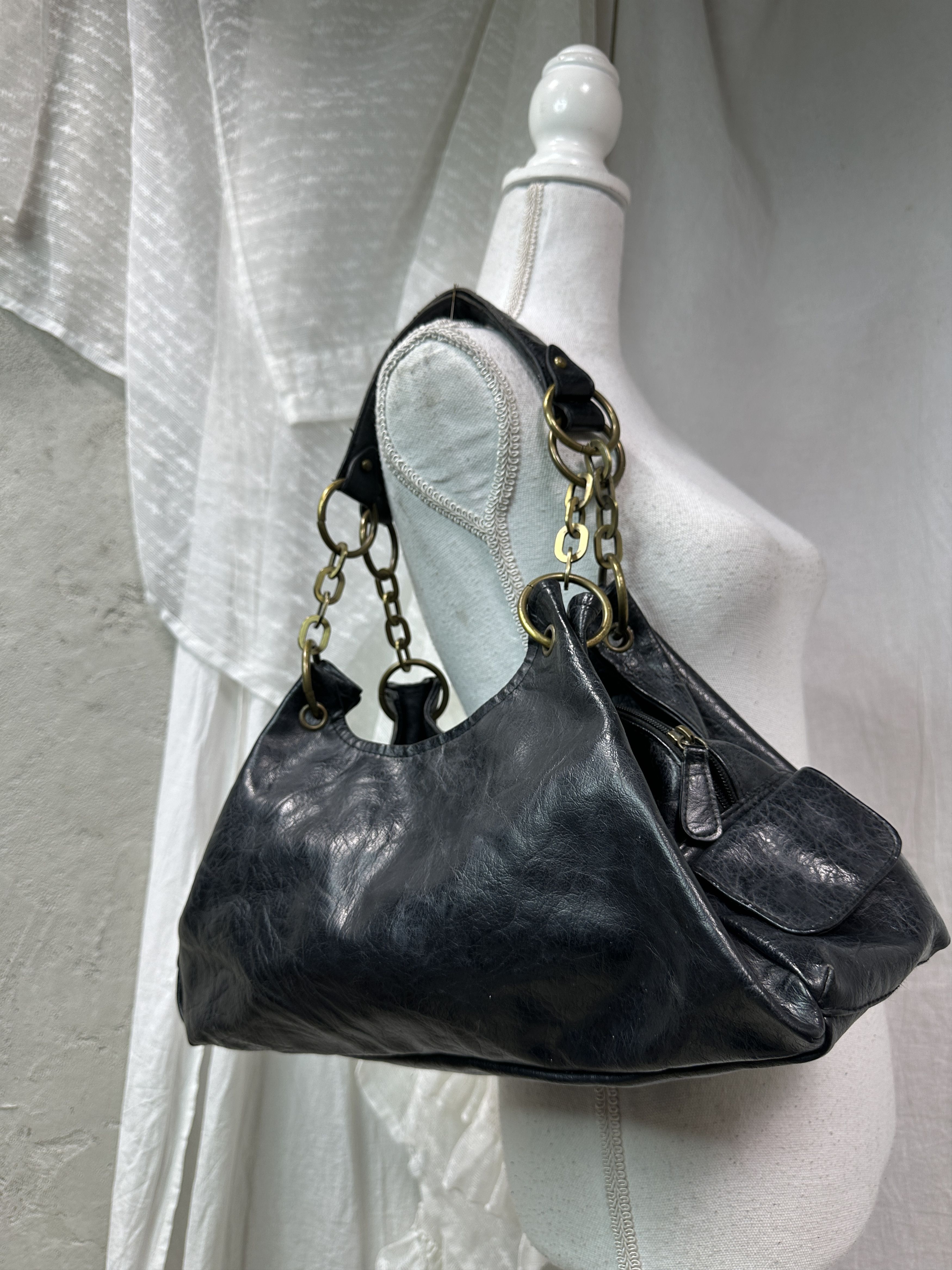 Faith Connexion Vintage Avant Garde Grunge Leather Faith Shoulder Bag Y2K Size ONE SIZE - 1 Thumbnail